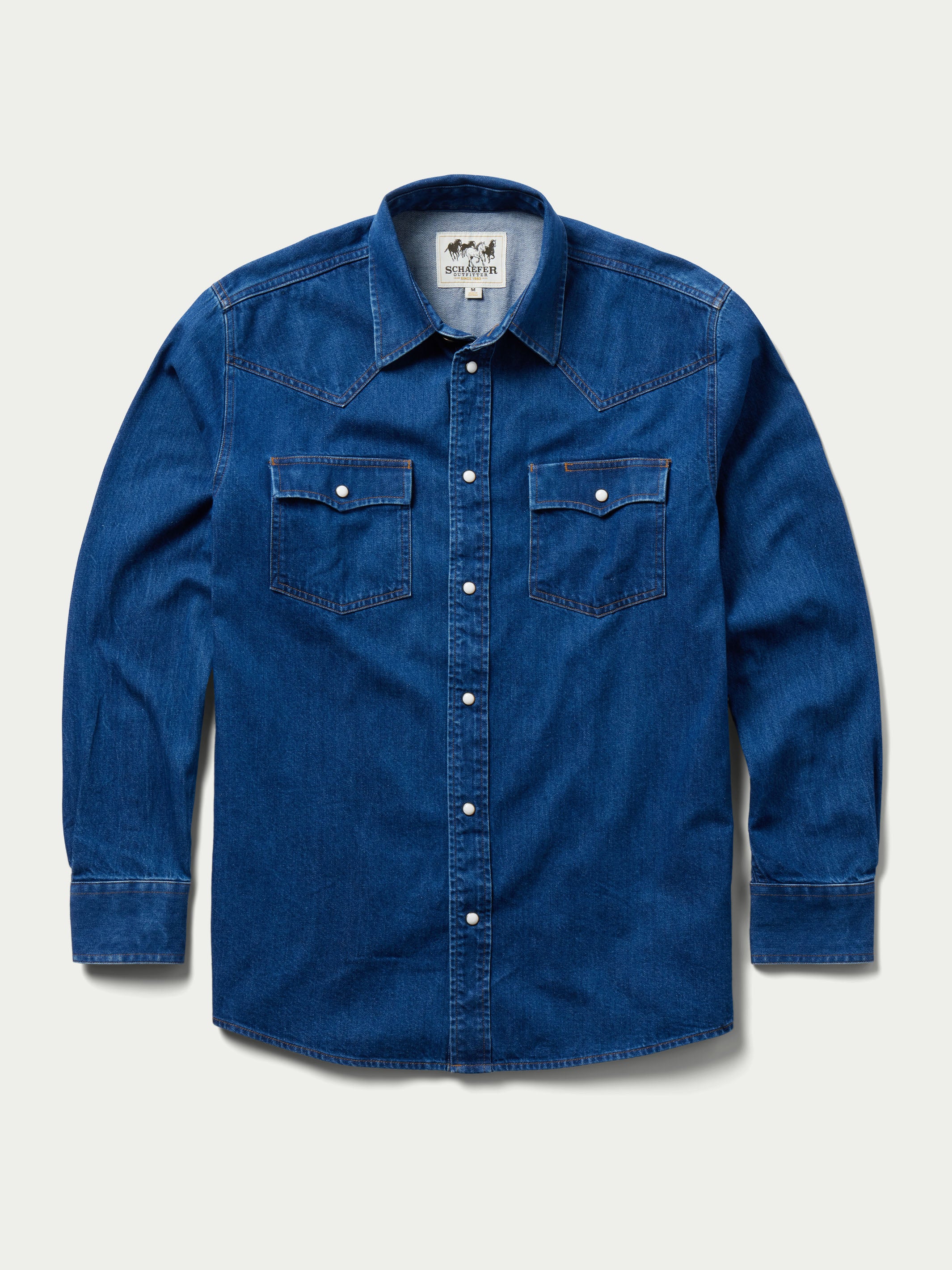 Classic Western Denim Snap Shirt