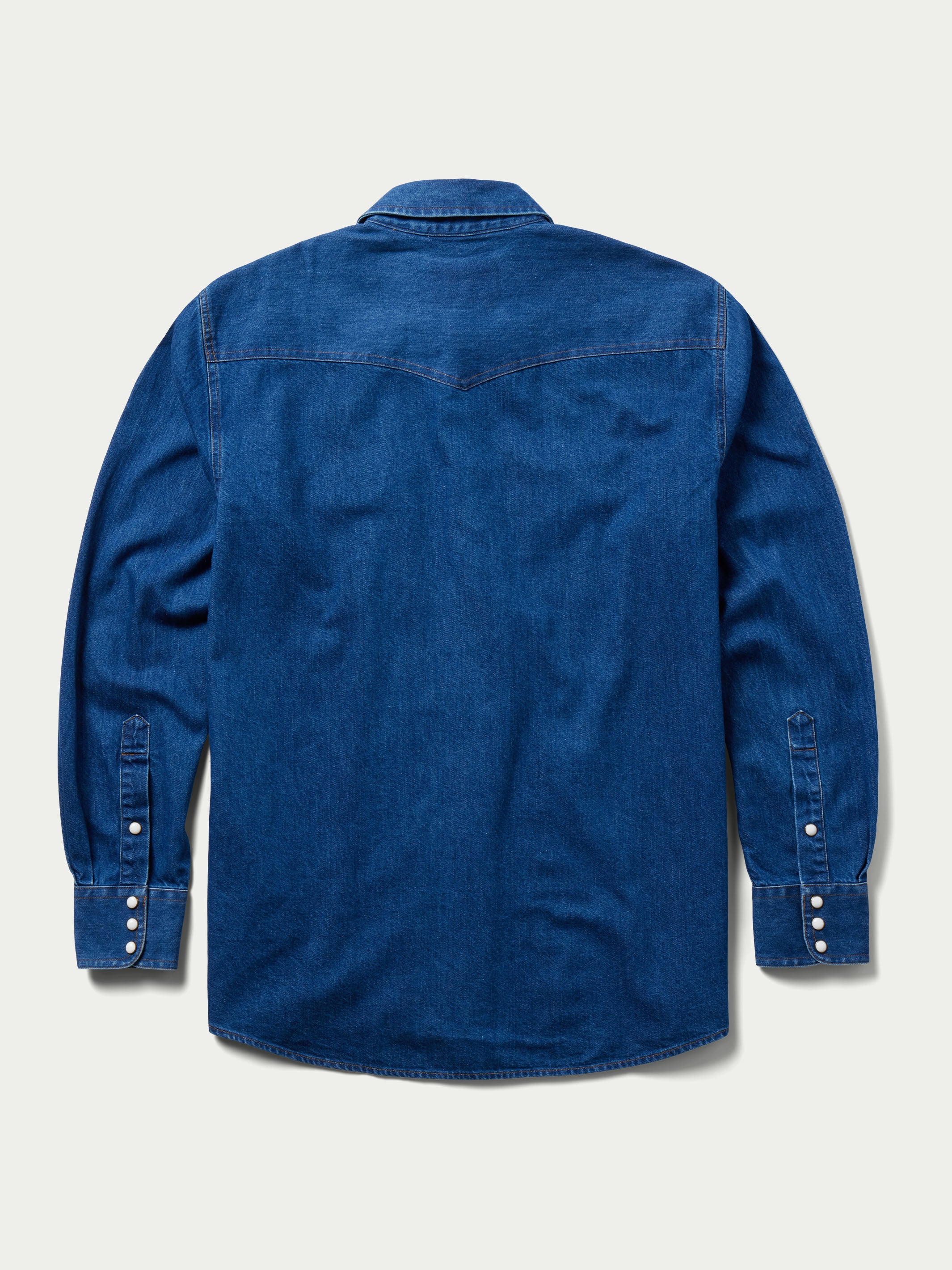 Classic Western Denim Snap Shirt - Image 5