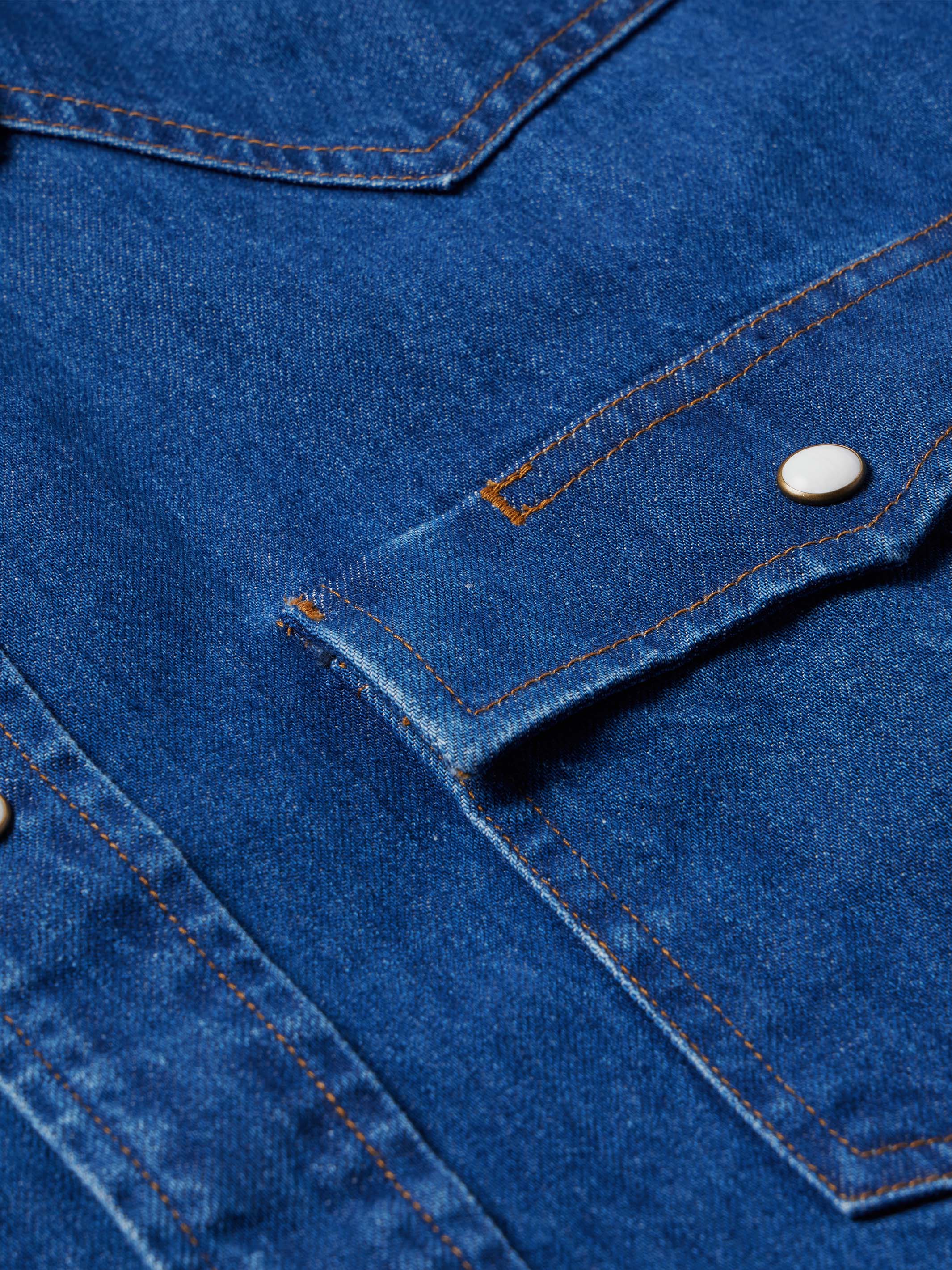 Classic Western Denim Snap Shirt - Image 7