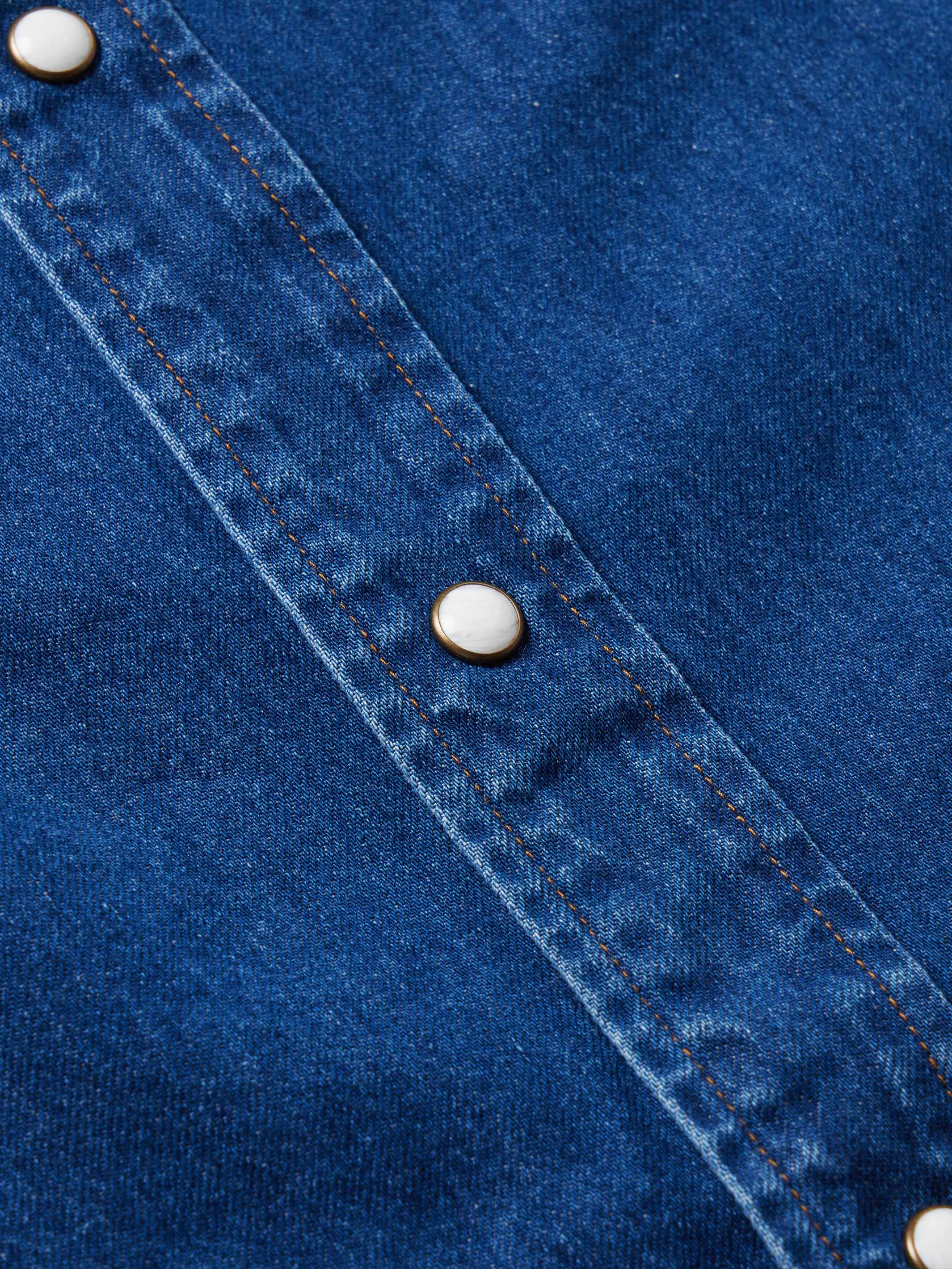 Classic Western Denim Snap Shirt - Image 9