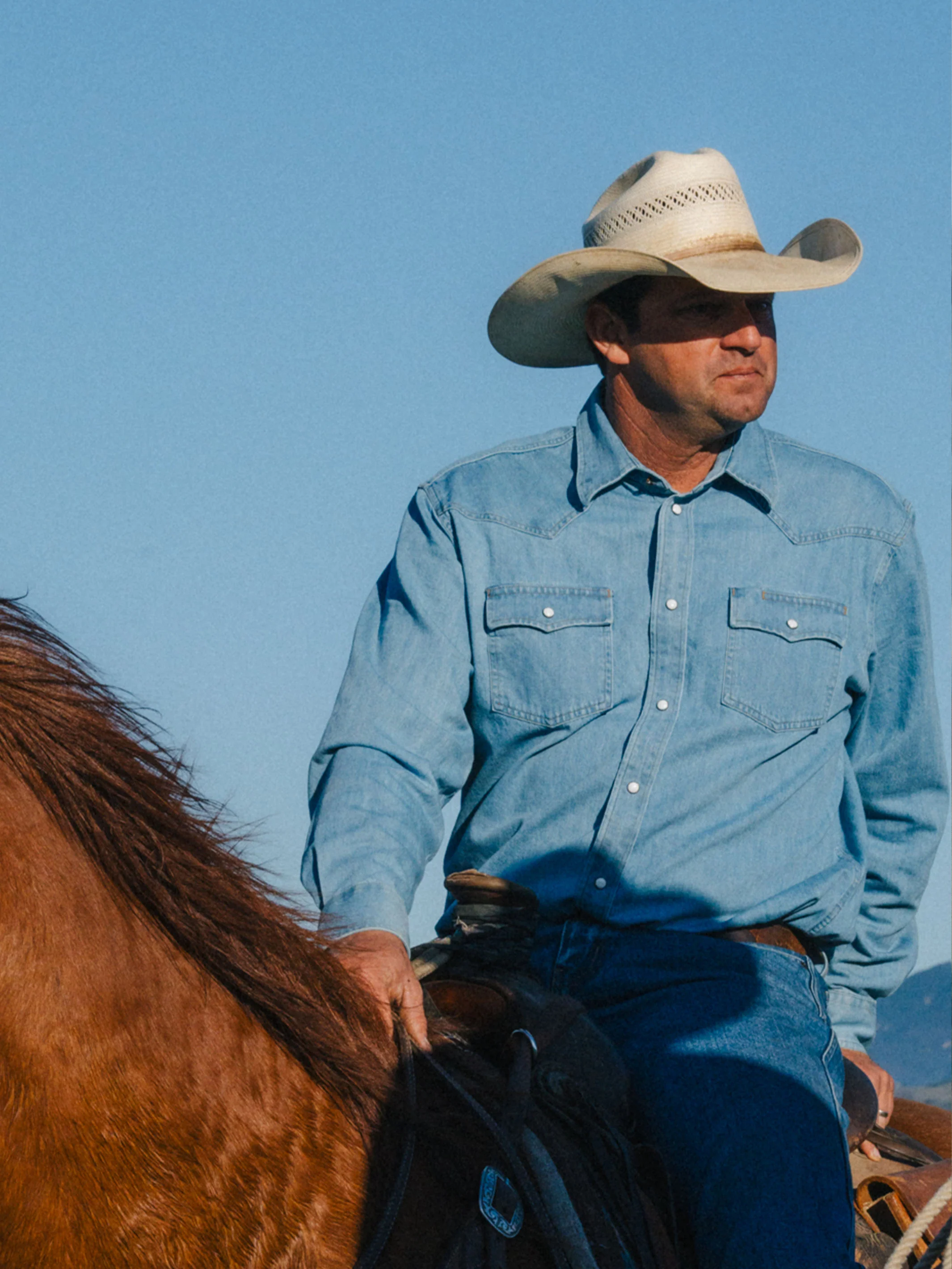 Classic Western Denim Snap Shirt - Image 3