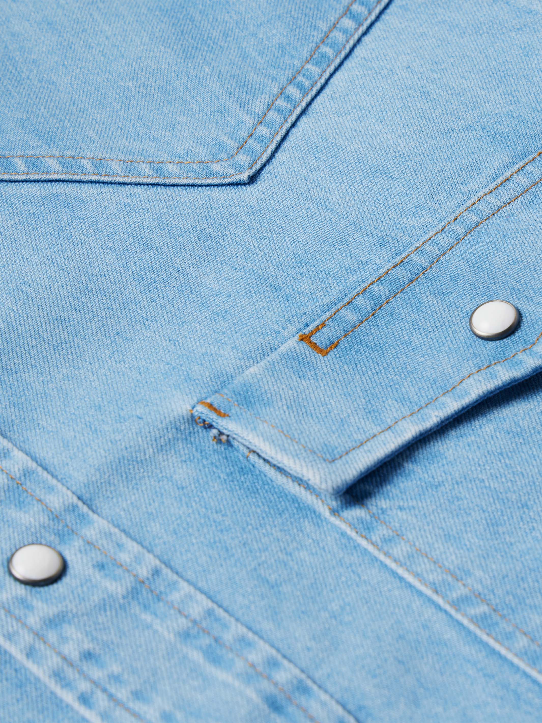 Classic Western Denim Snap Shirt - Image 6