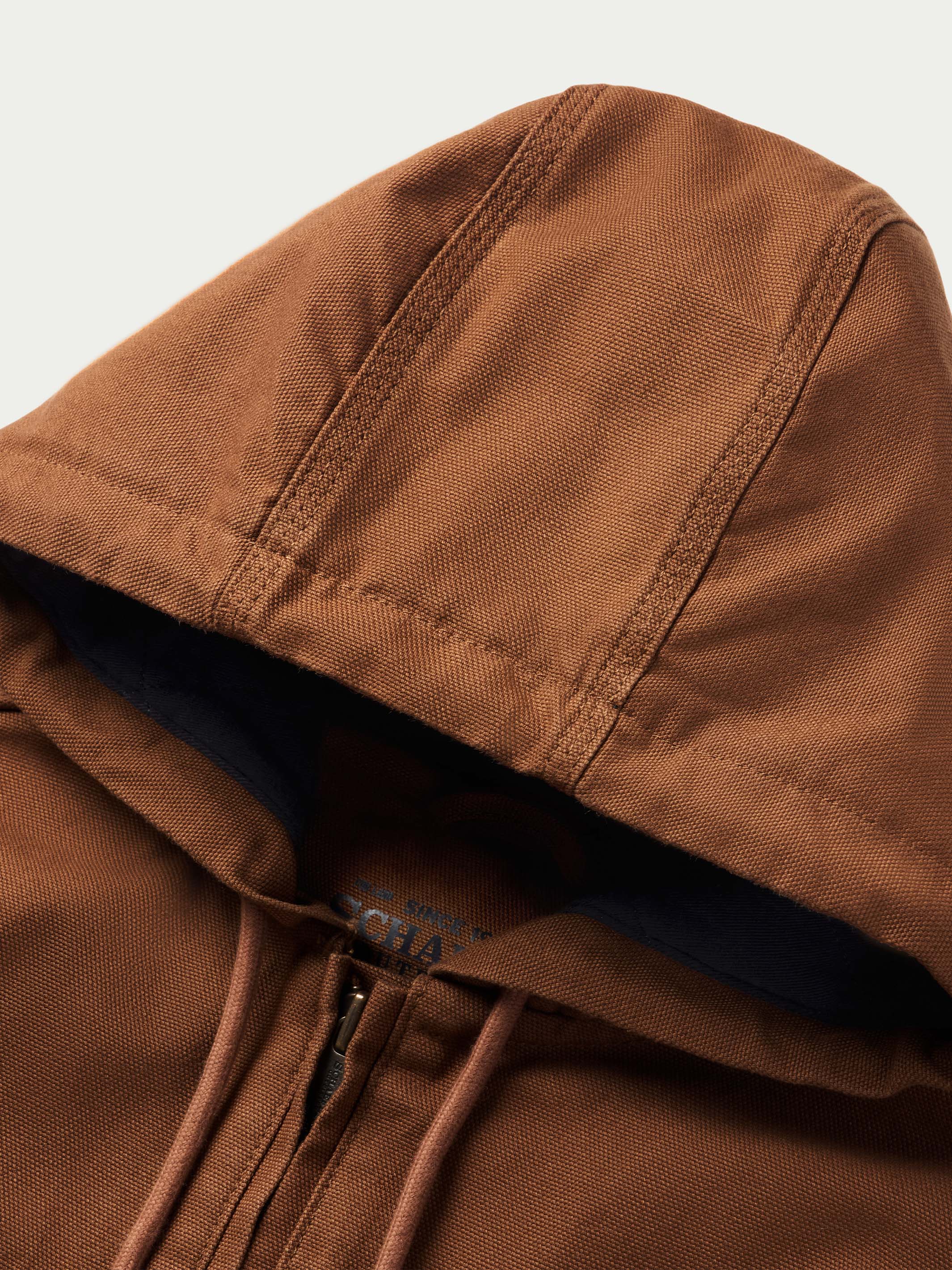 Hooded Zip Canvas Jacket - Image 10