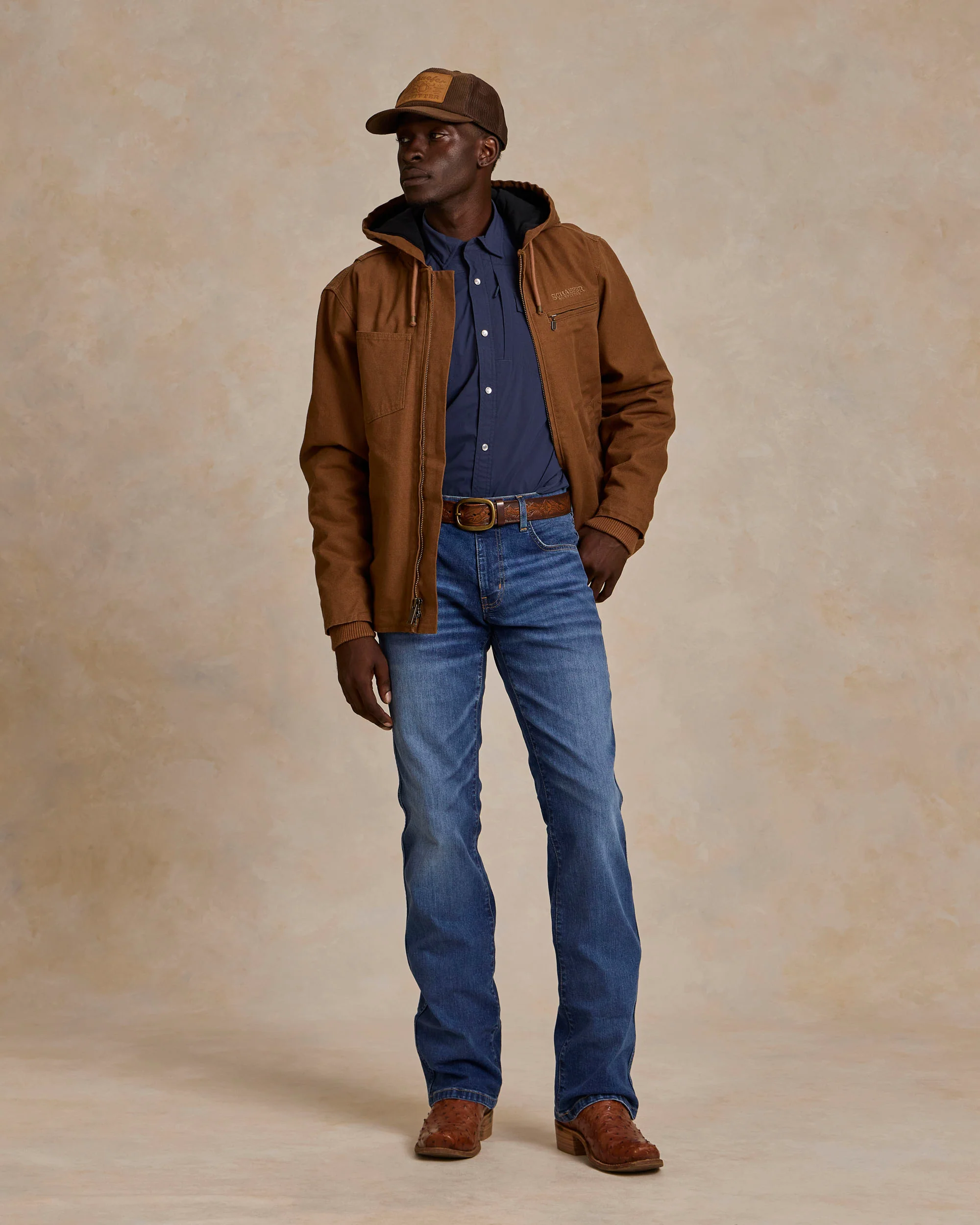 Hooded Zip Canvas Jacket - Image 15