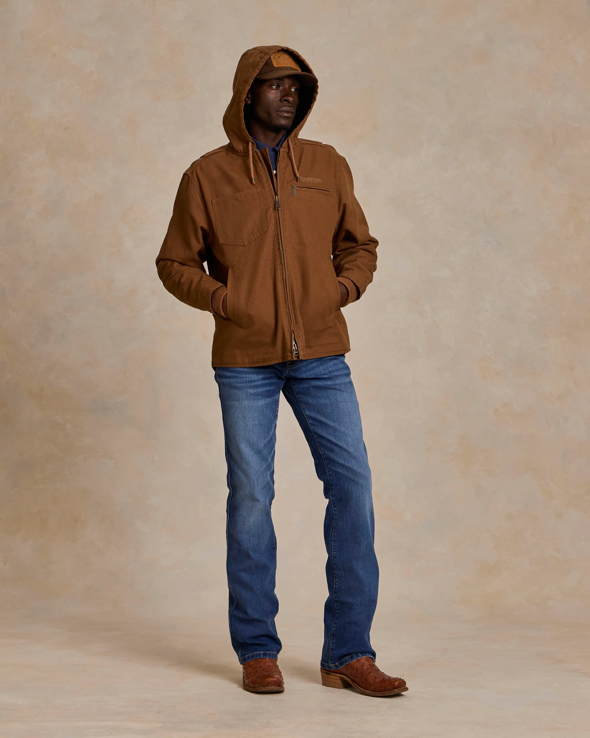 Hooded Zip Canvas Jacket - Image 17