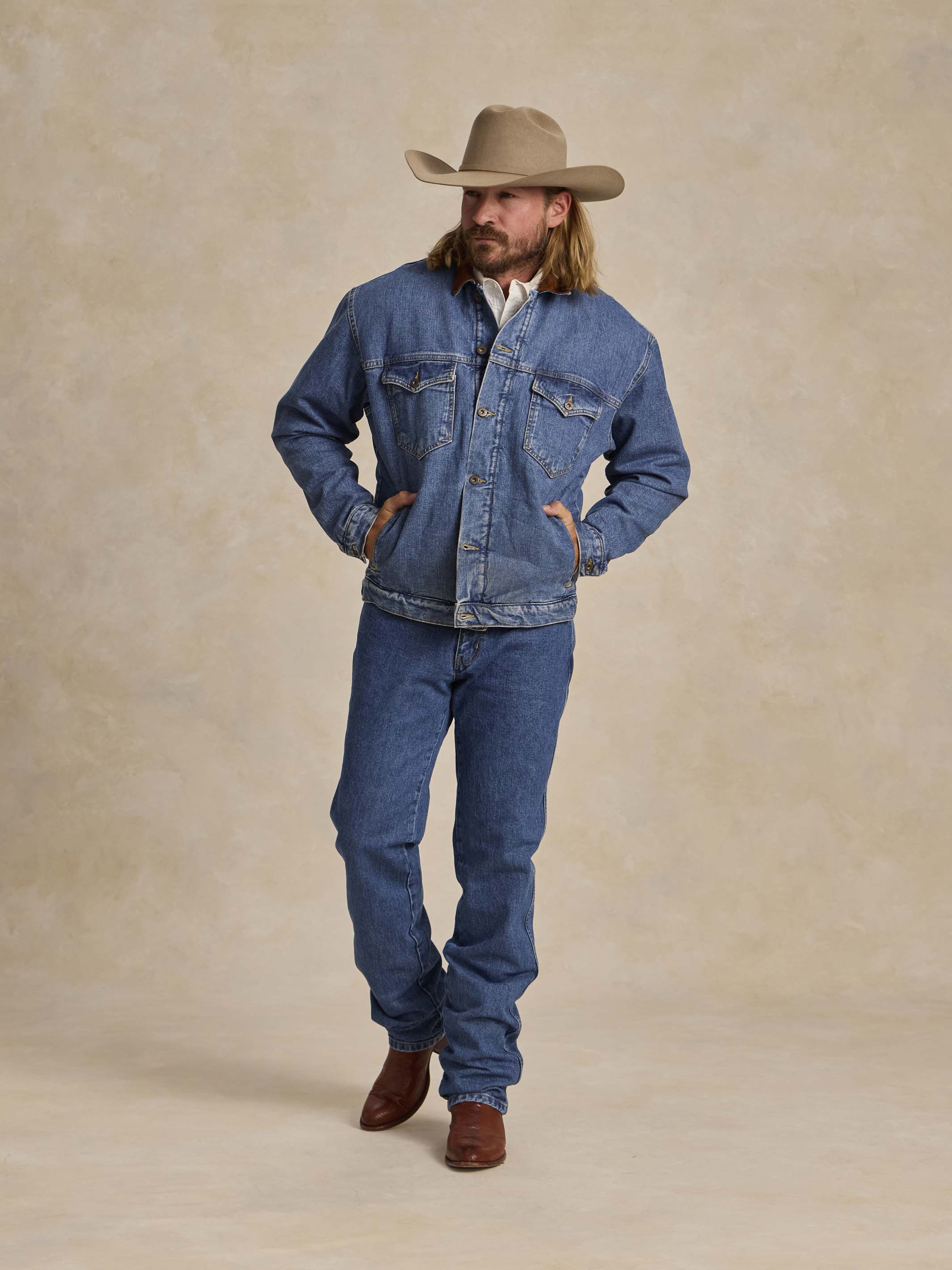 Legend Denim Jacket with Fleece Lining - Image 3
