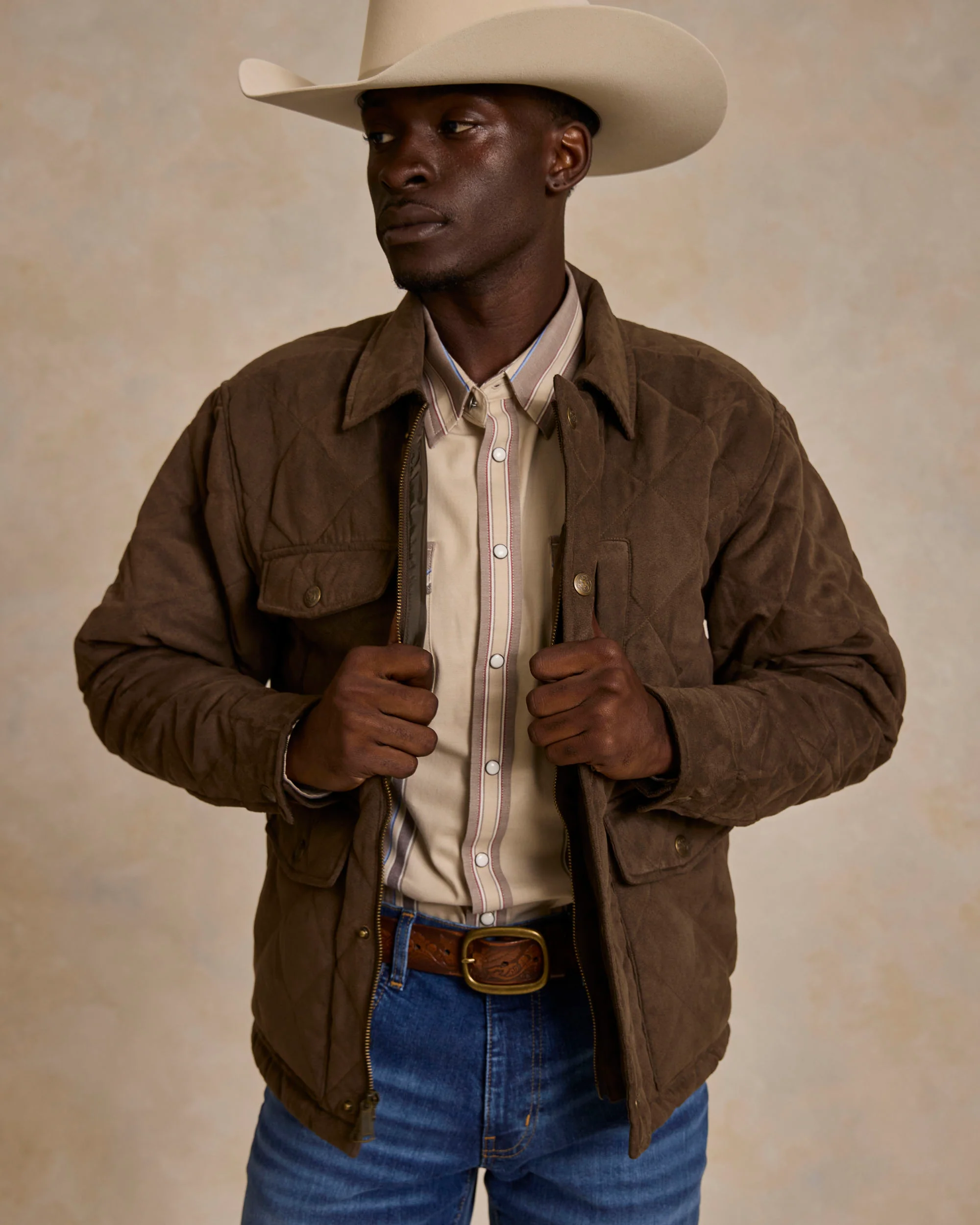 Quilted Microsuede Jacket - Image 6