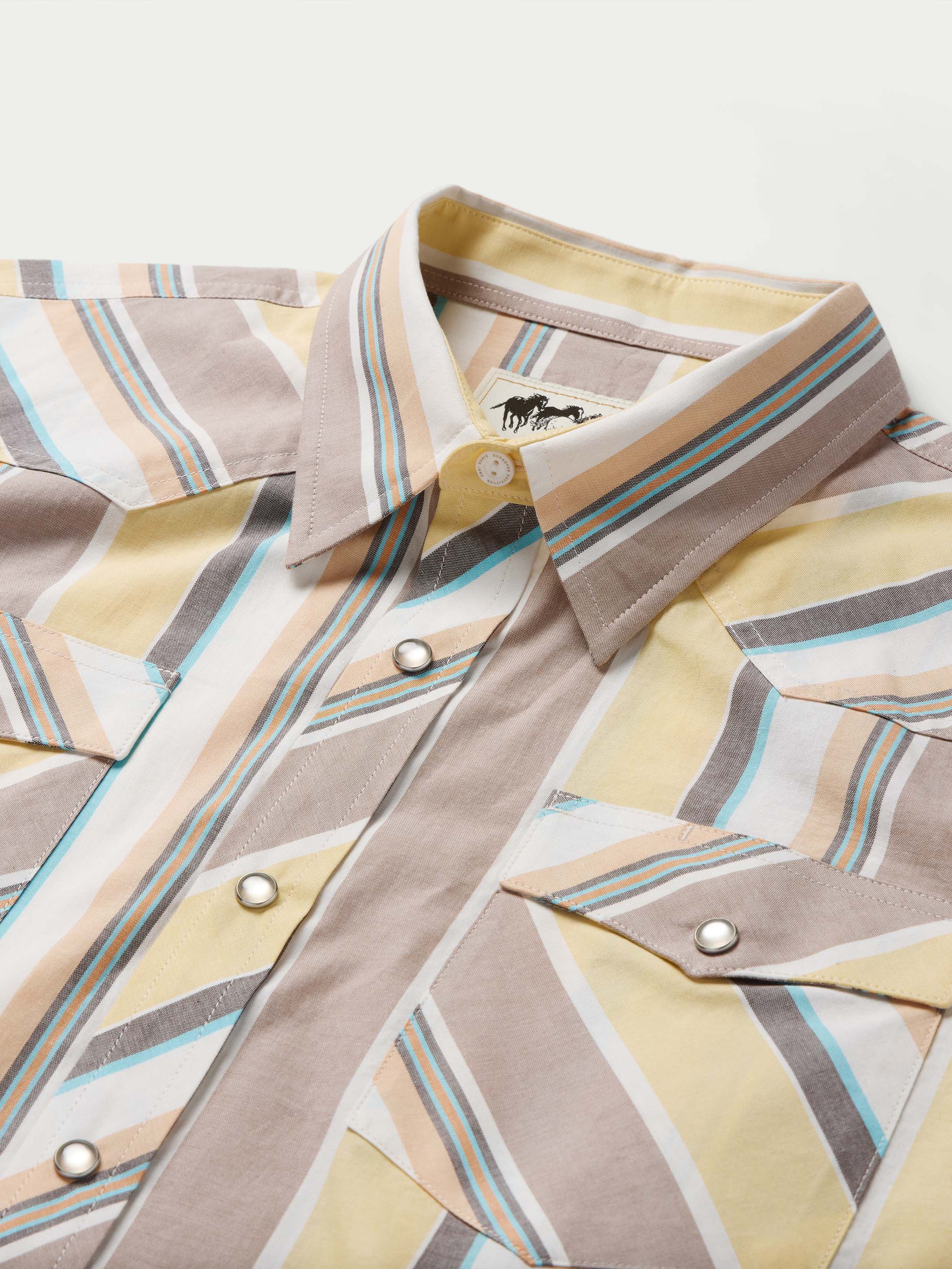 Short Sleeve Vintage Cotton Pearl Snap - Image 7