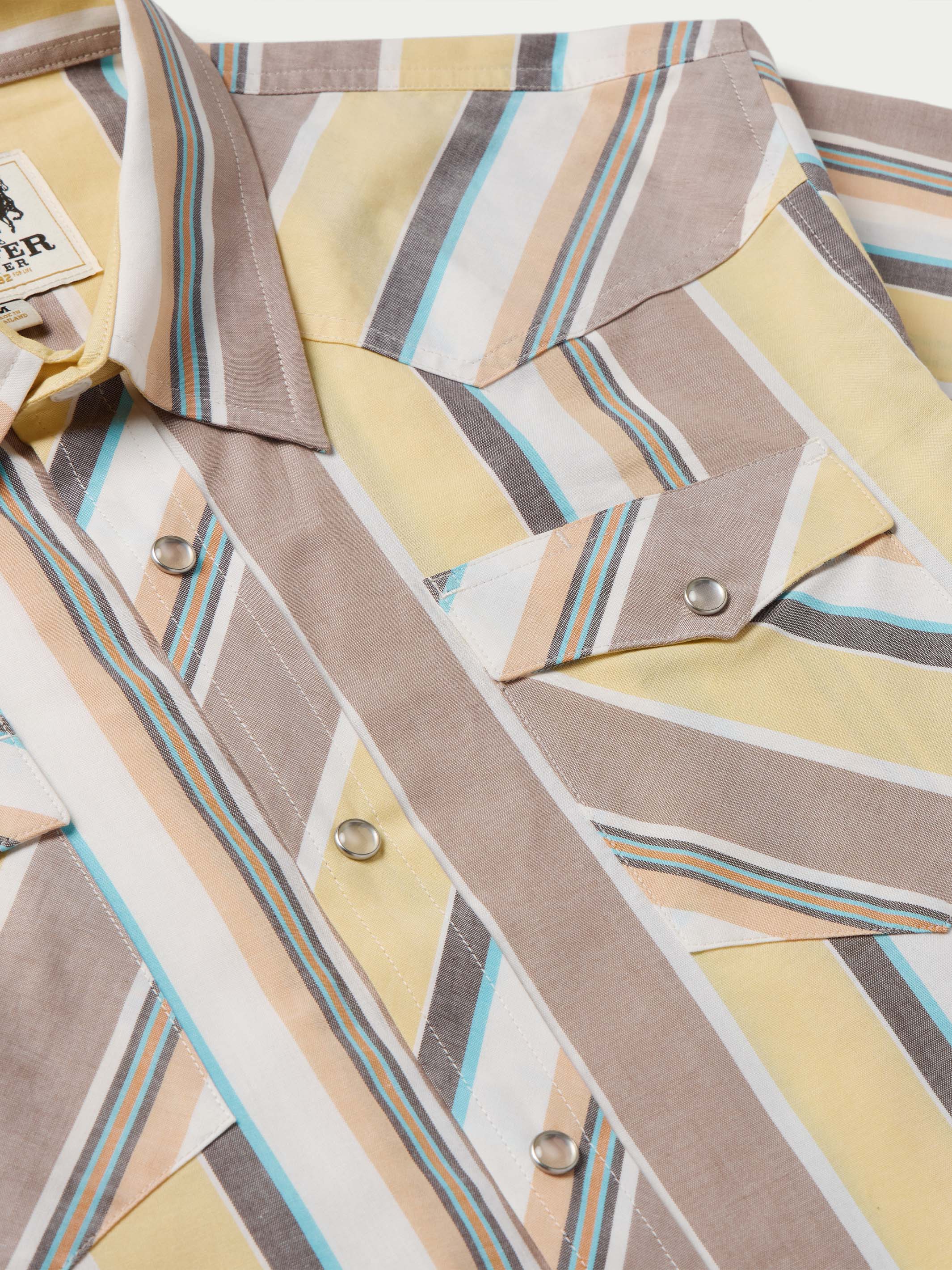 Short Sleeve Vintage Cotton Pearl Snap - Image 8