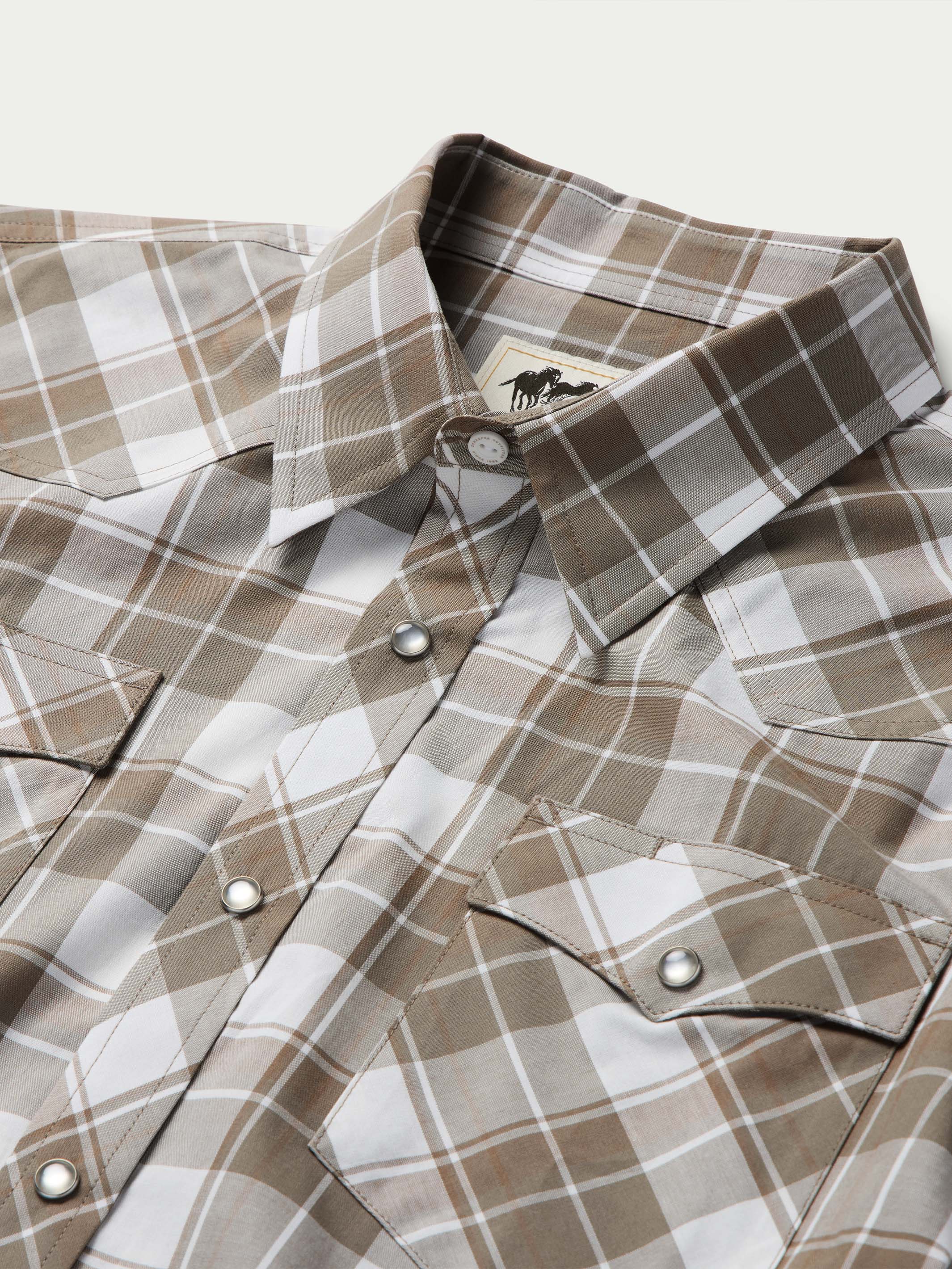 Short Sleeve Vintage Cotton Pearl Snap - Image 5