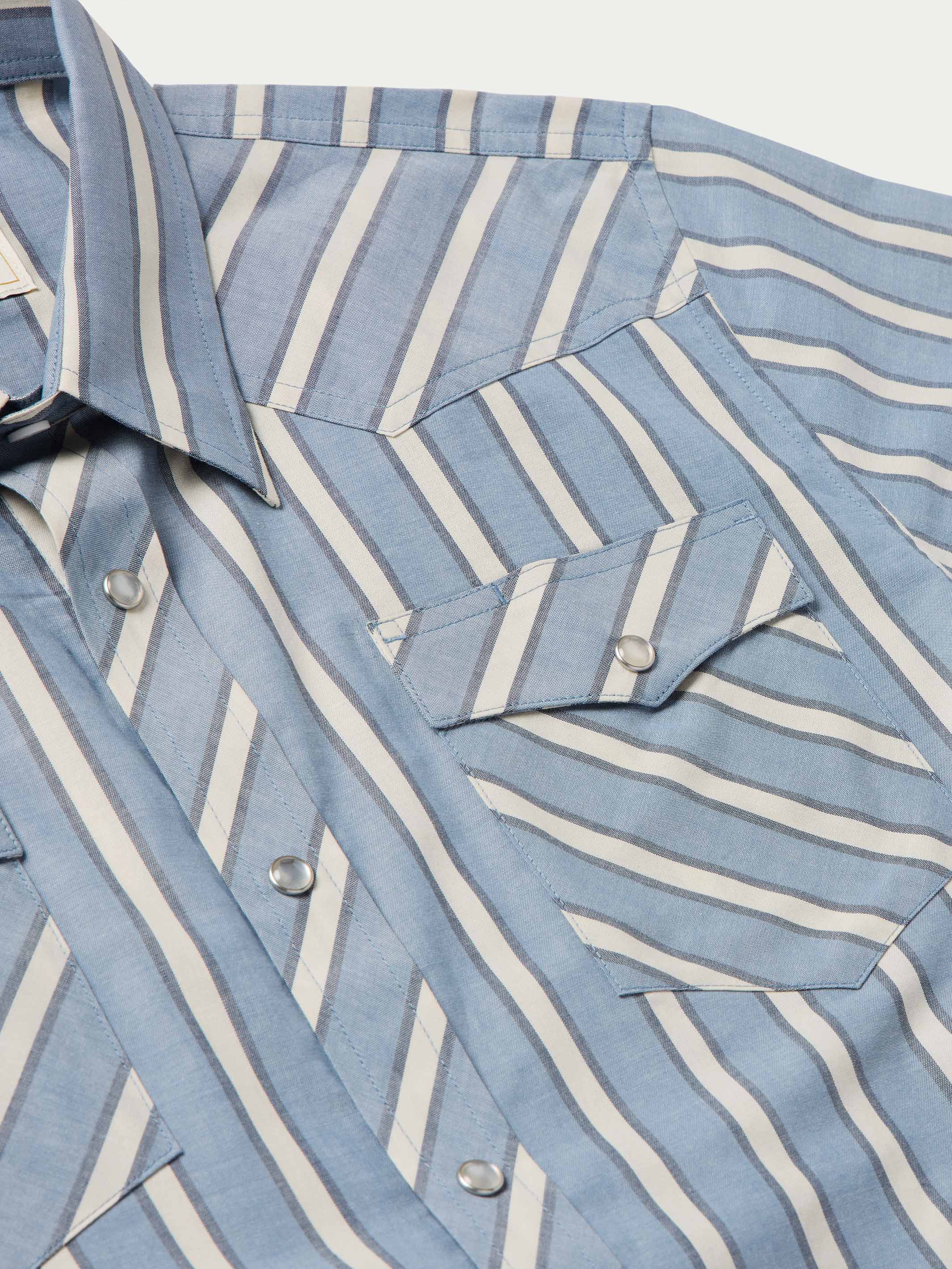 Short Sleeve Vintage Cotton Pearl Snap - Image 10