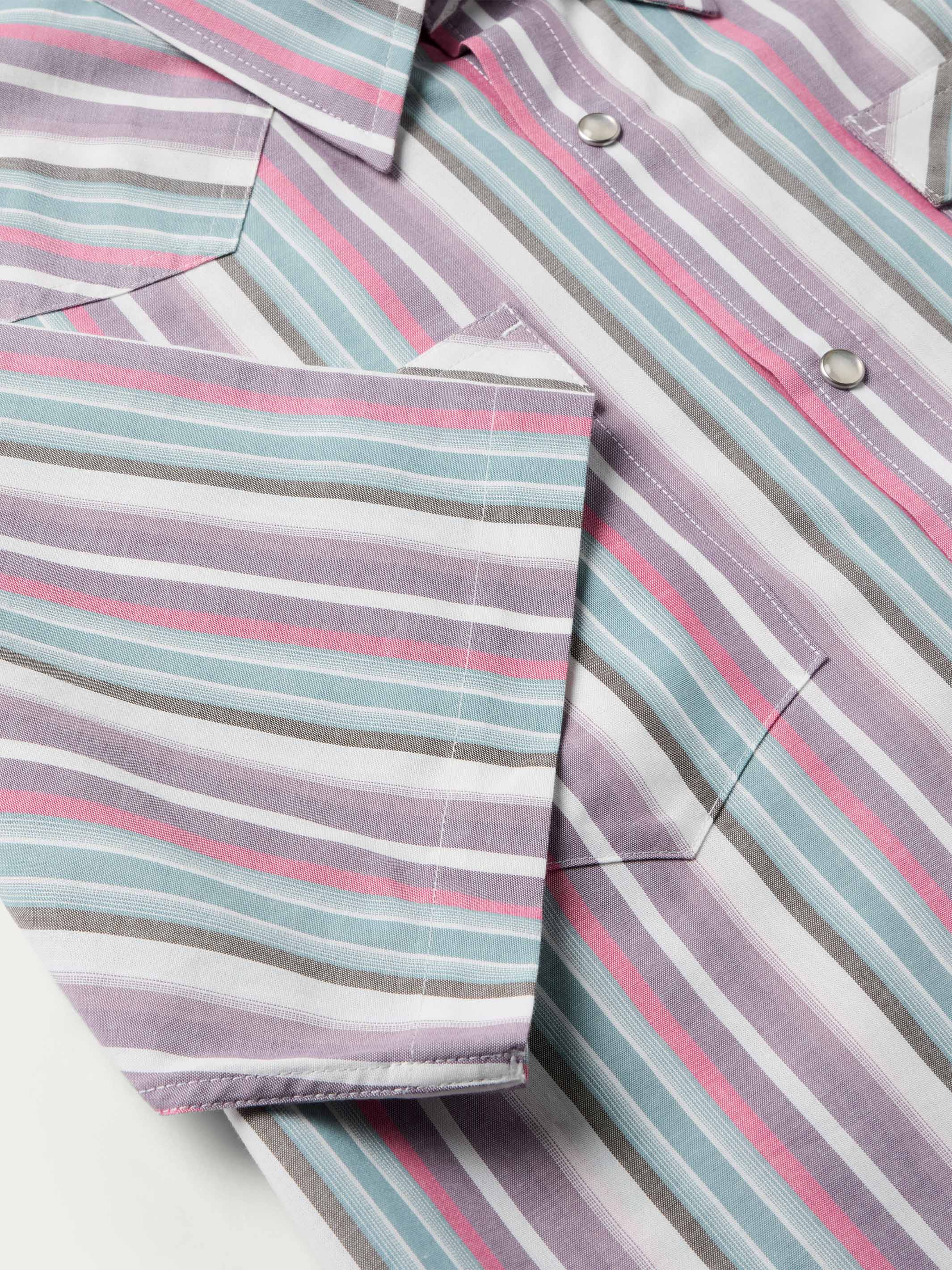Short Sleeve Vintage Cotton Pearl Snap - Image 4