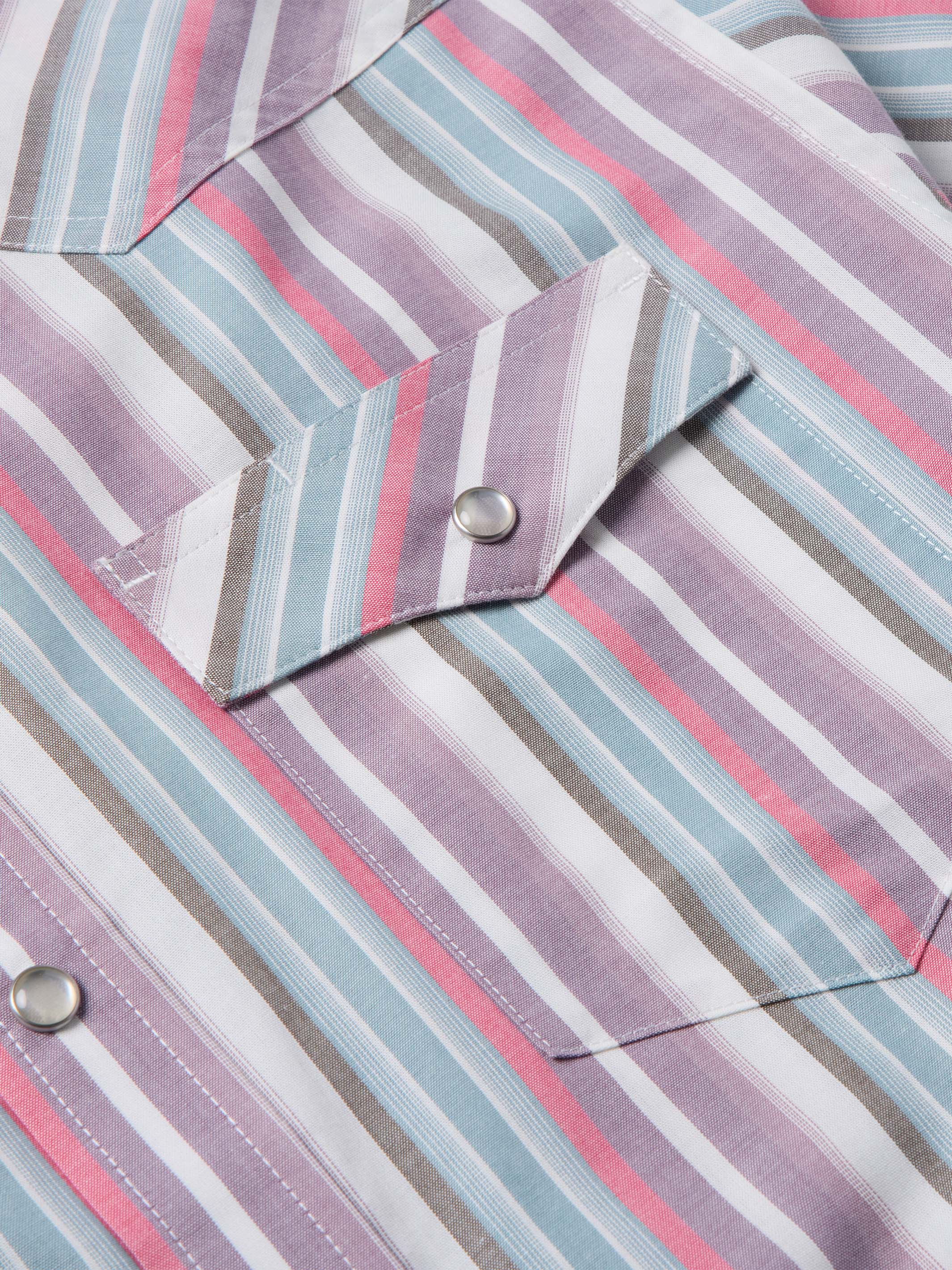Short Sleeve Vintage Cotton Pearl Snap - Image 5