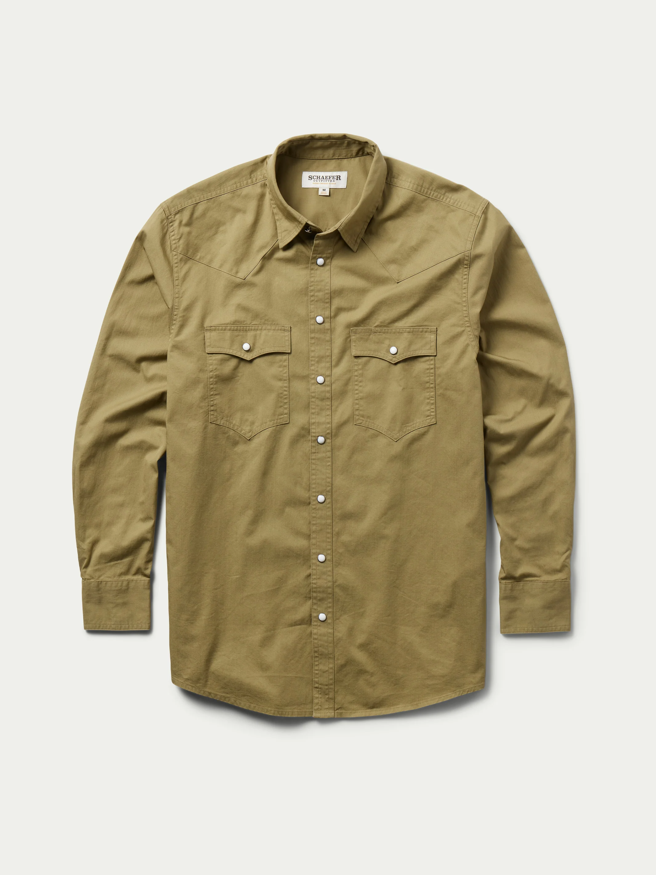 Slub Twill Shirt with Snaps