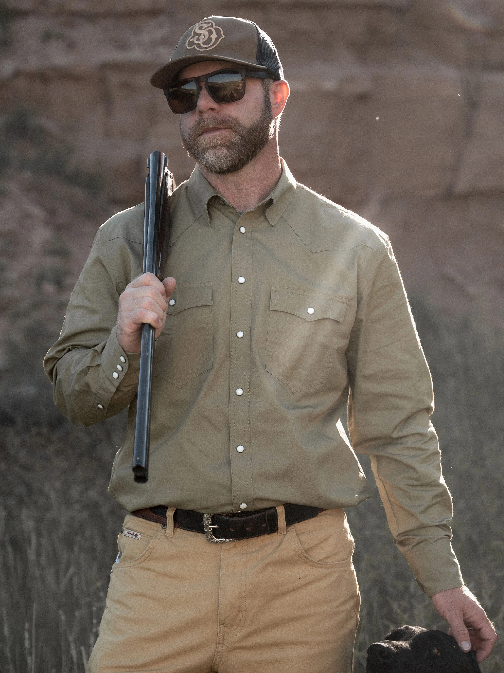 Slub Twill Shirt with Snaps - Image 2