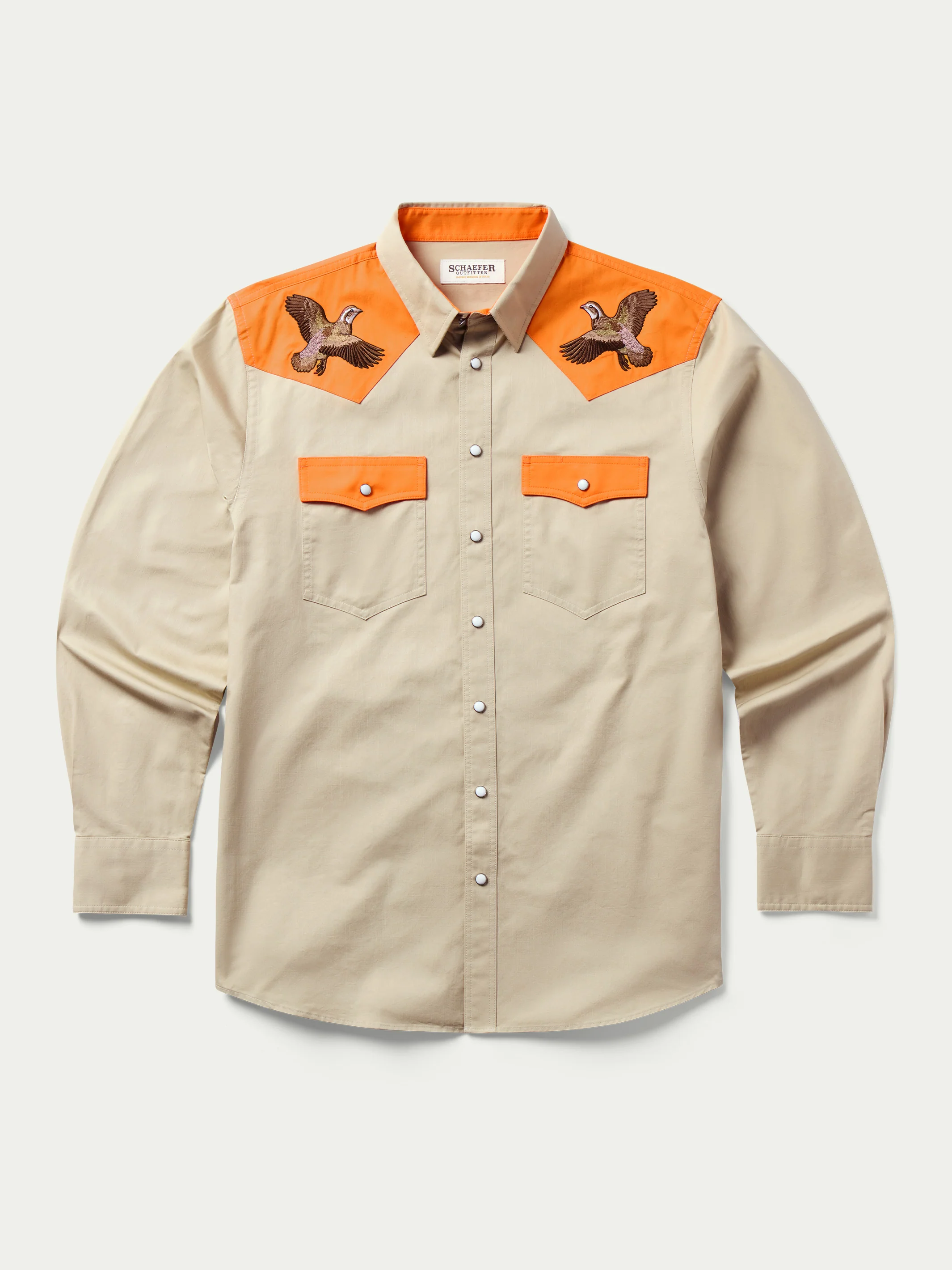 Slub Twill Shirt with Snaps
