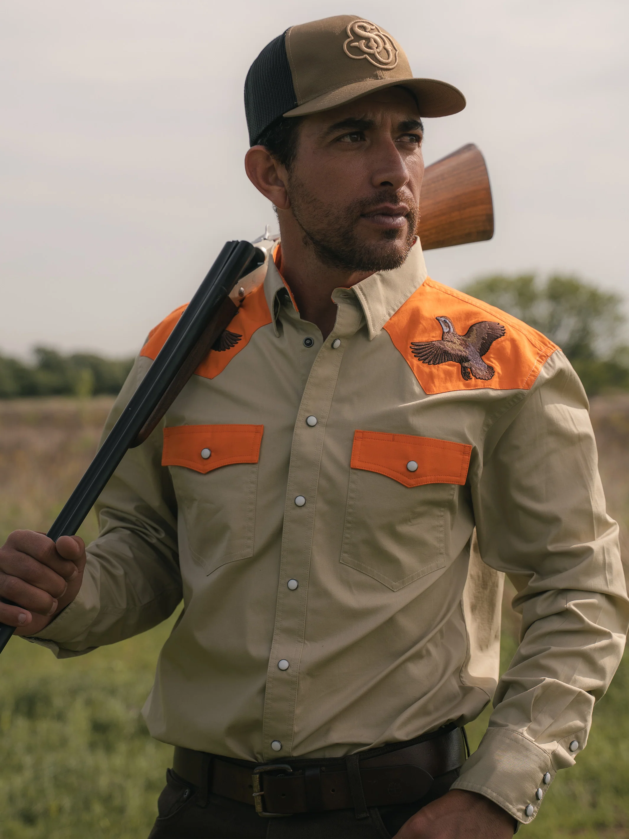 Slub Twill Shirt with Snaps - Image 2