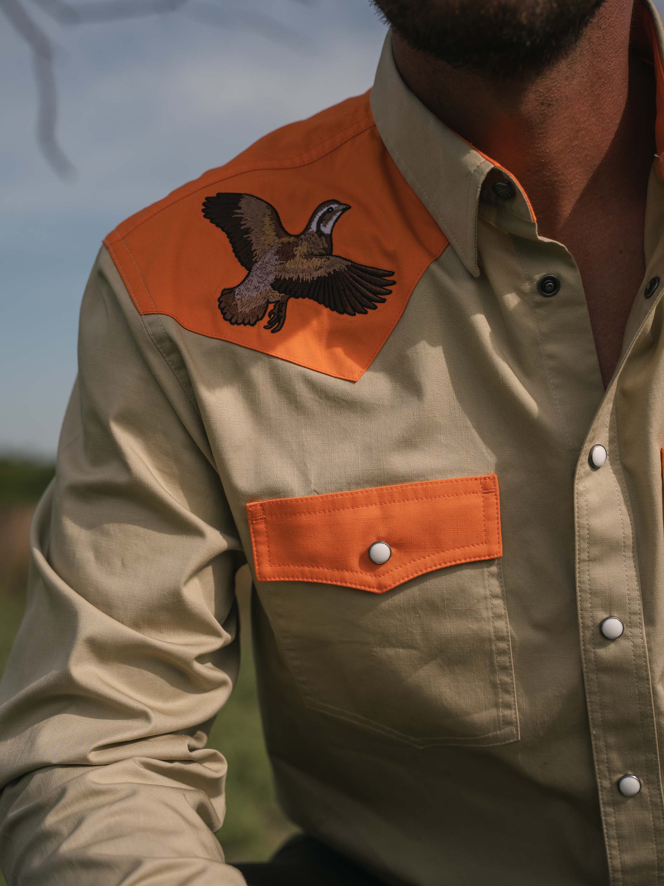 Slub Twill Shirt with Snaps - Image 5