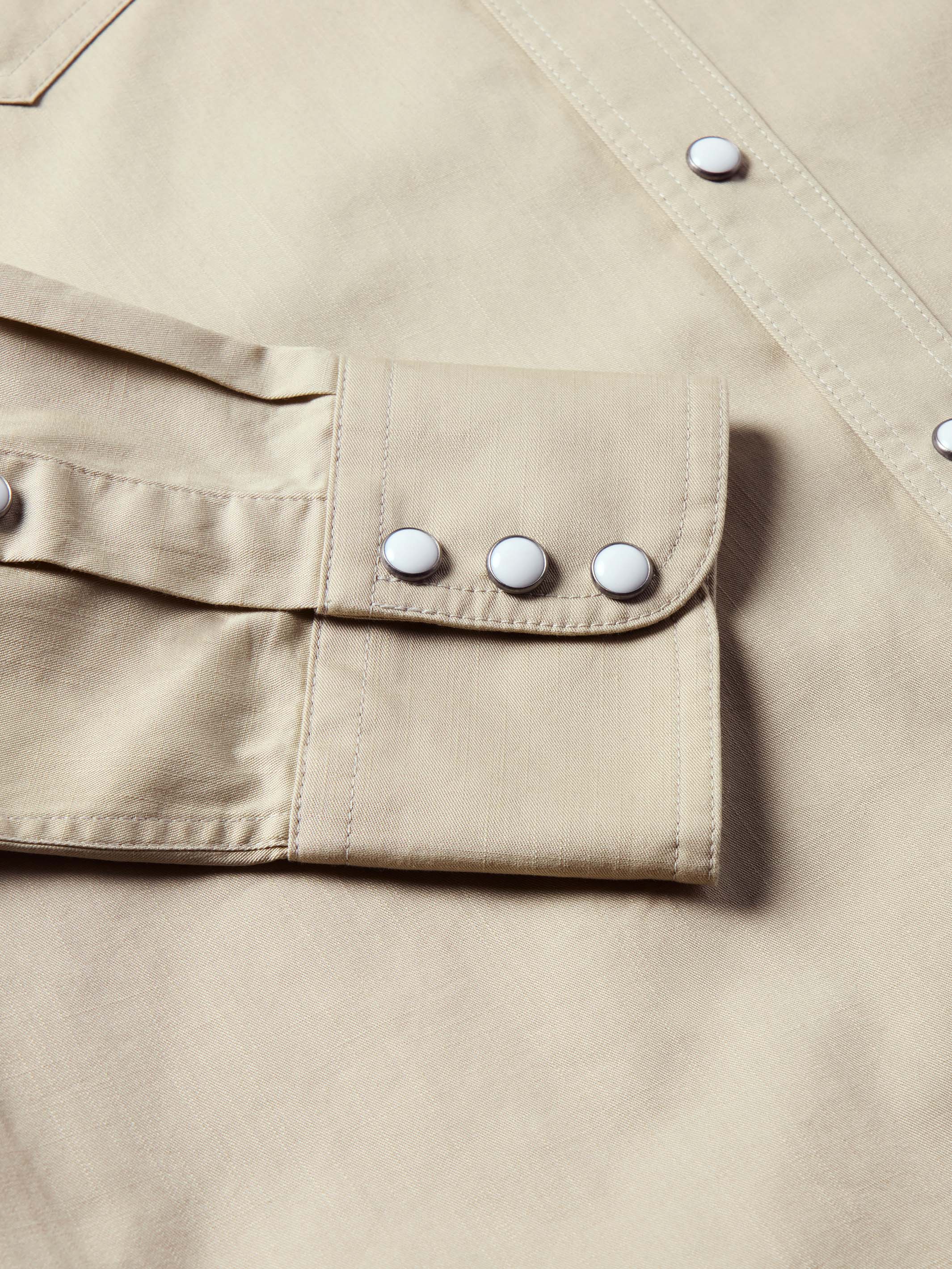 Slub Twill Shirt with Snaps - Image 8