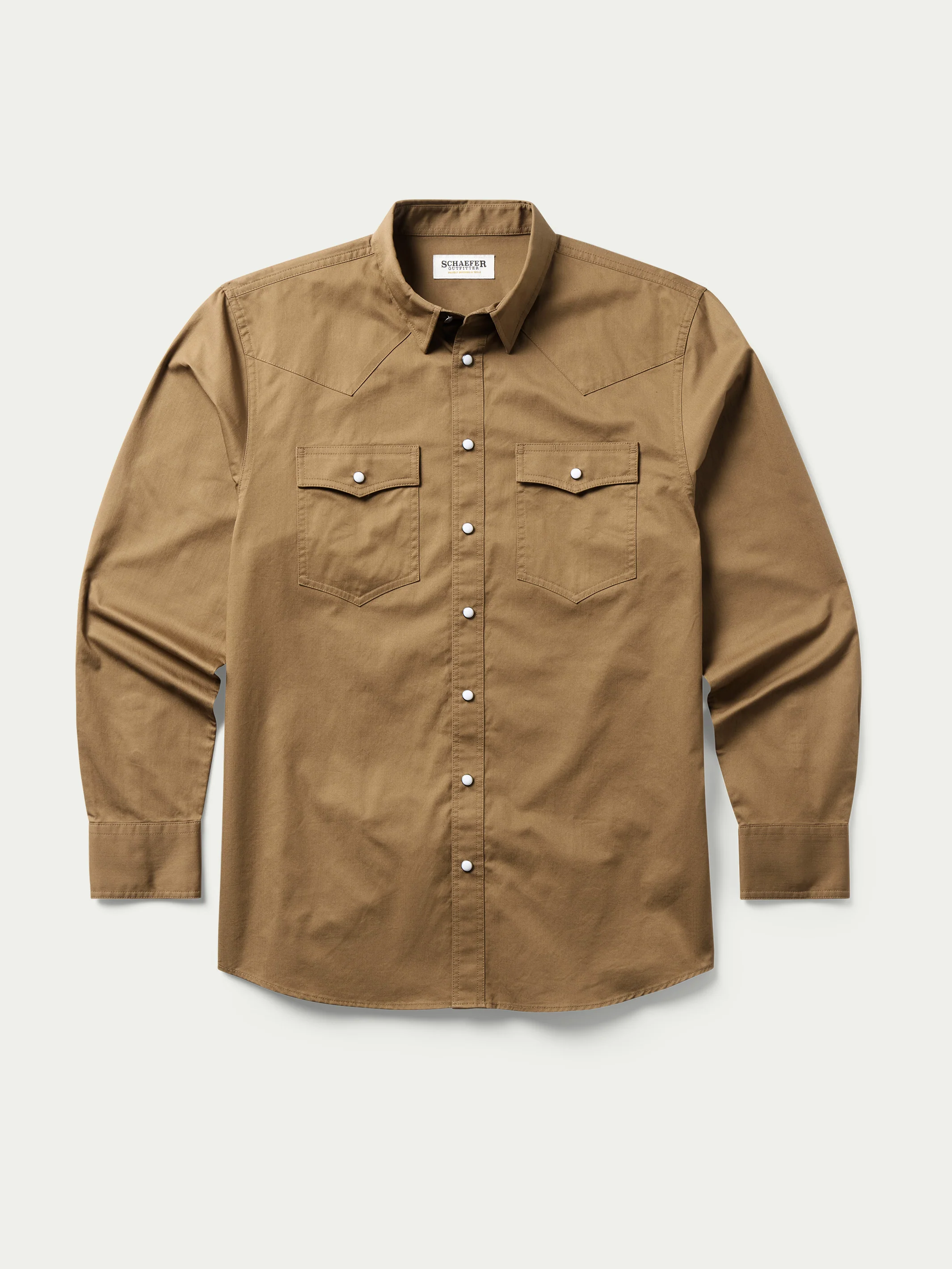 Slub Twill Shirt with Snaps