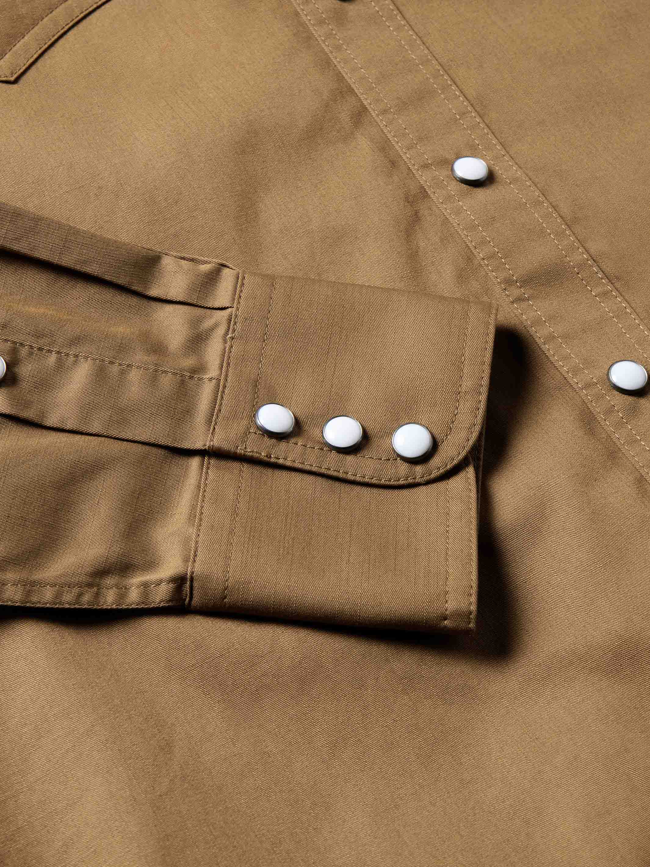 Slub Twill Shirt with Snaps - Image 8