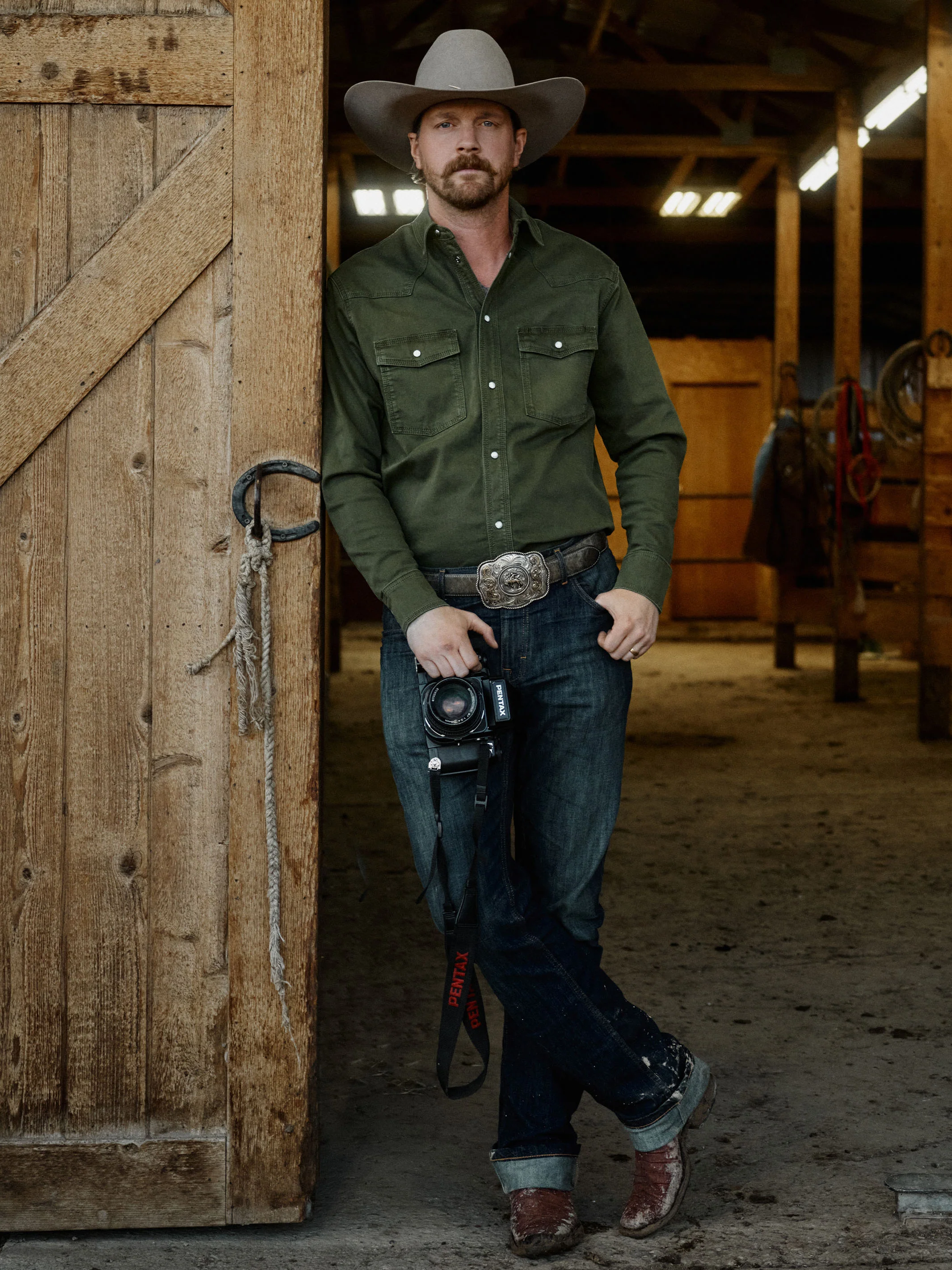 Western Denim Snap Shirt - Image 2