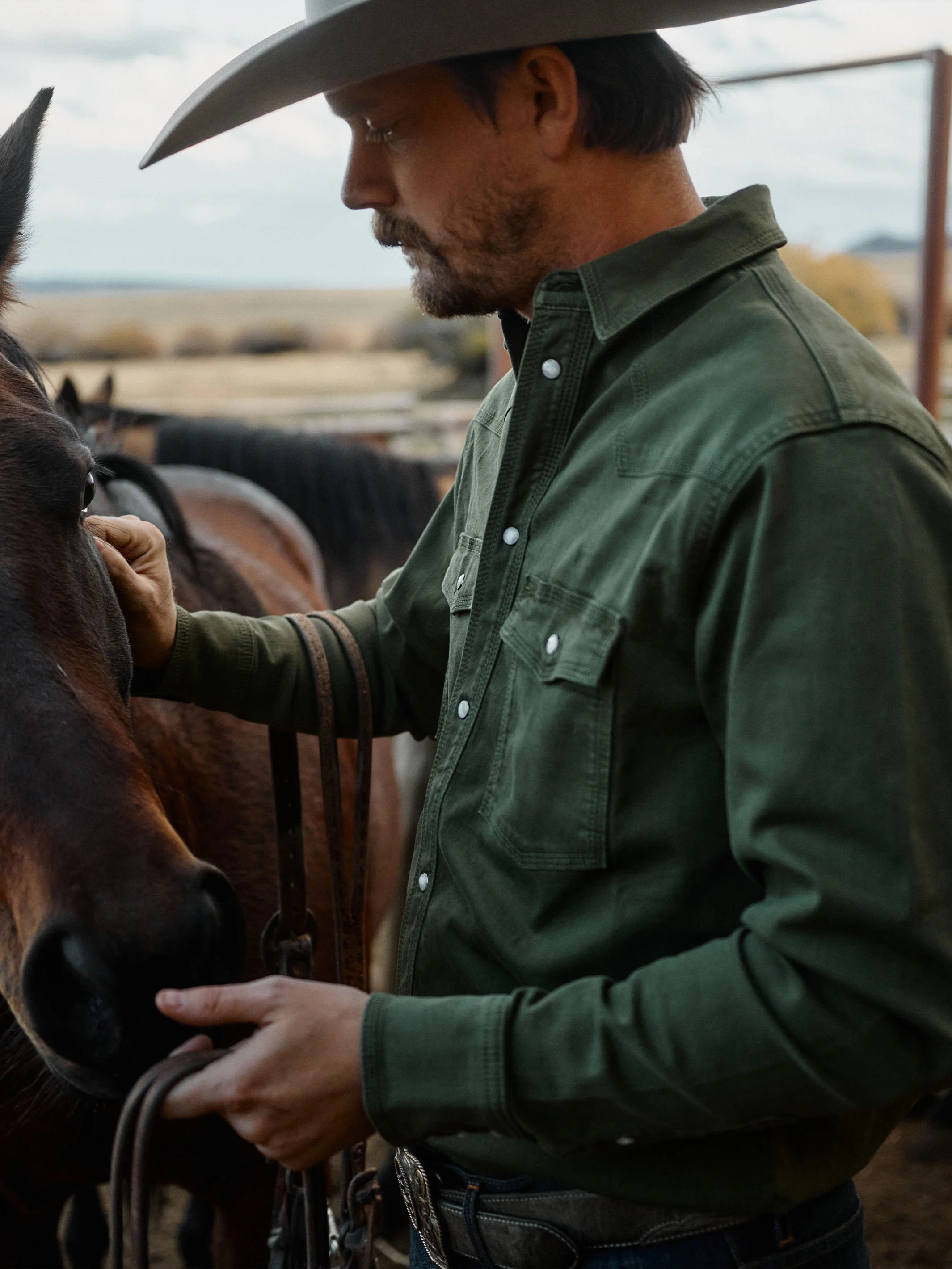 Western Denim Snap Shirt - Image 3