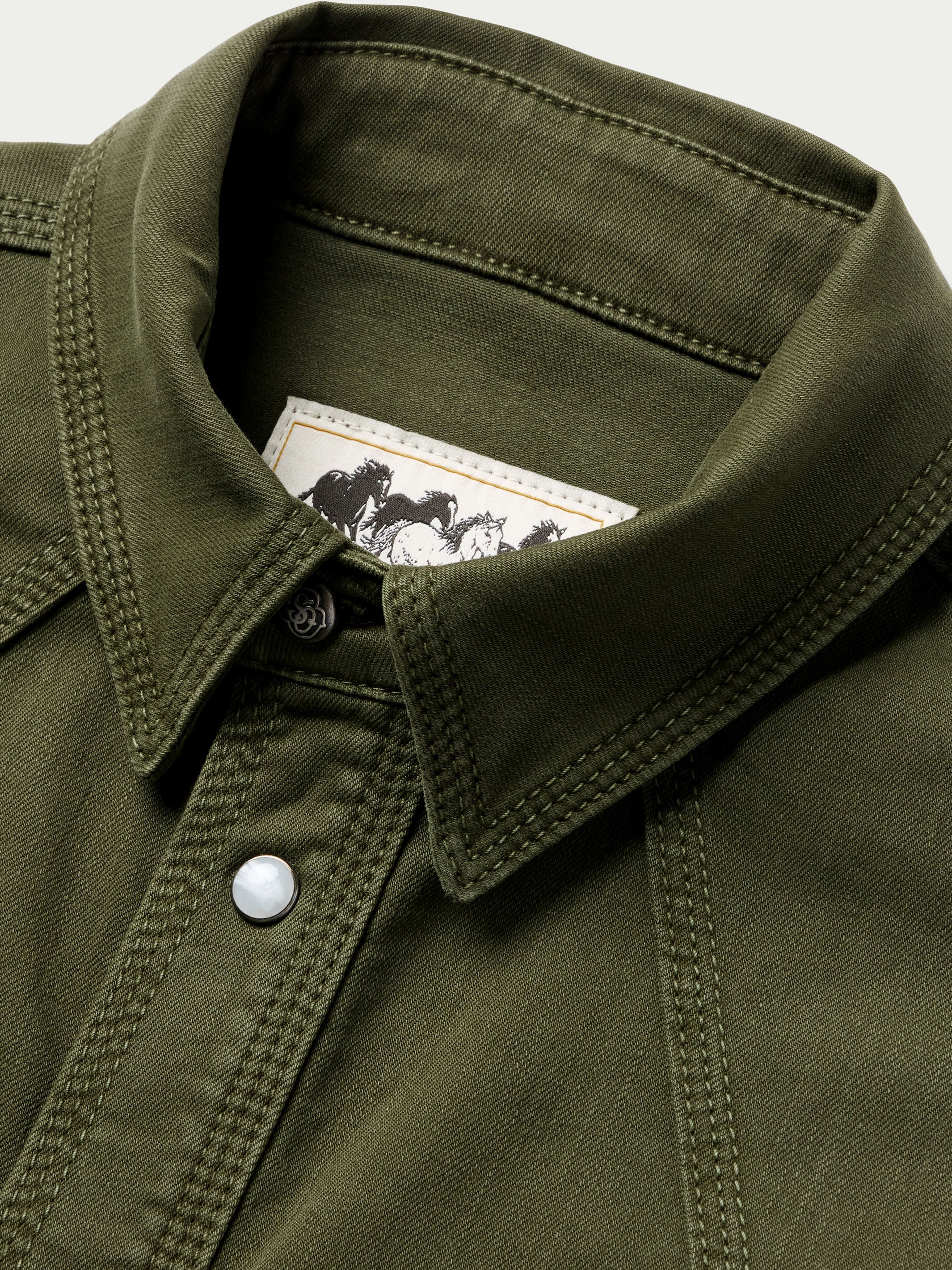 Western Denim Snap Shirt - Image 8