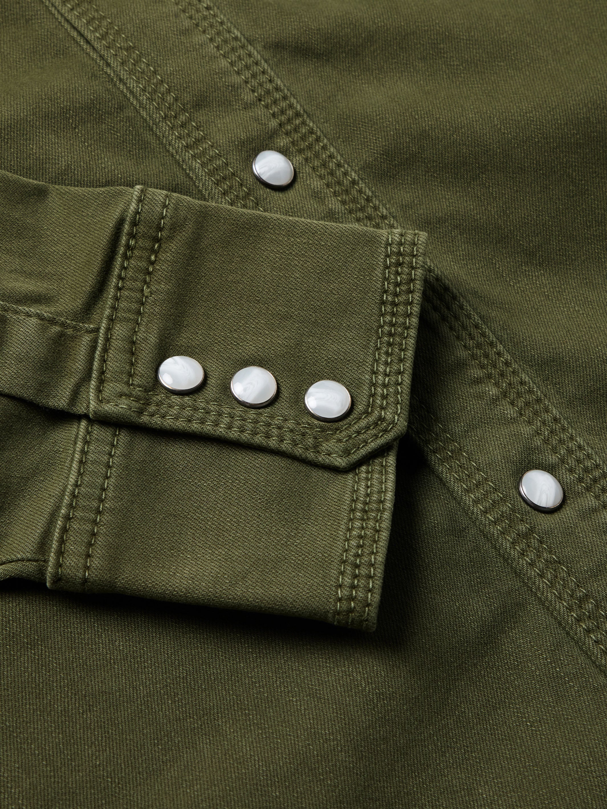 Western Denim Snap Shirt - Image 9