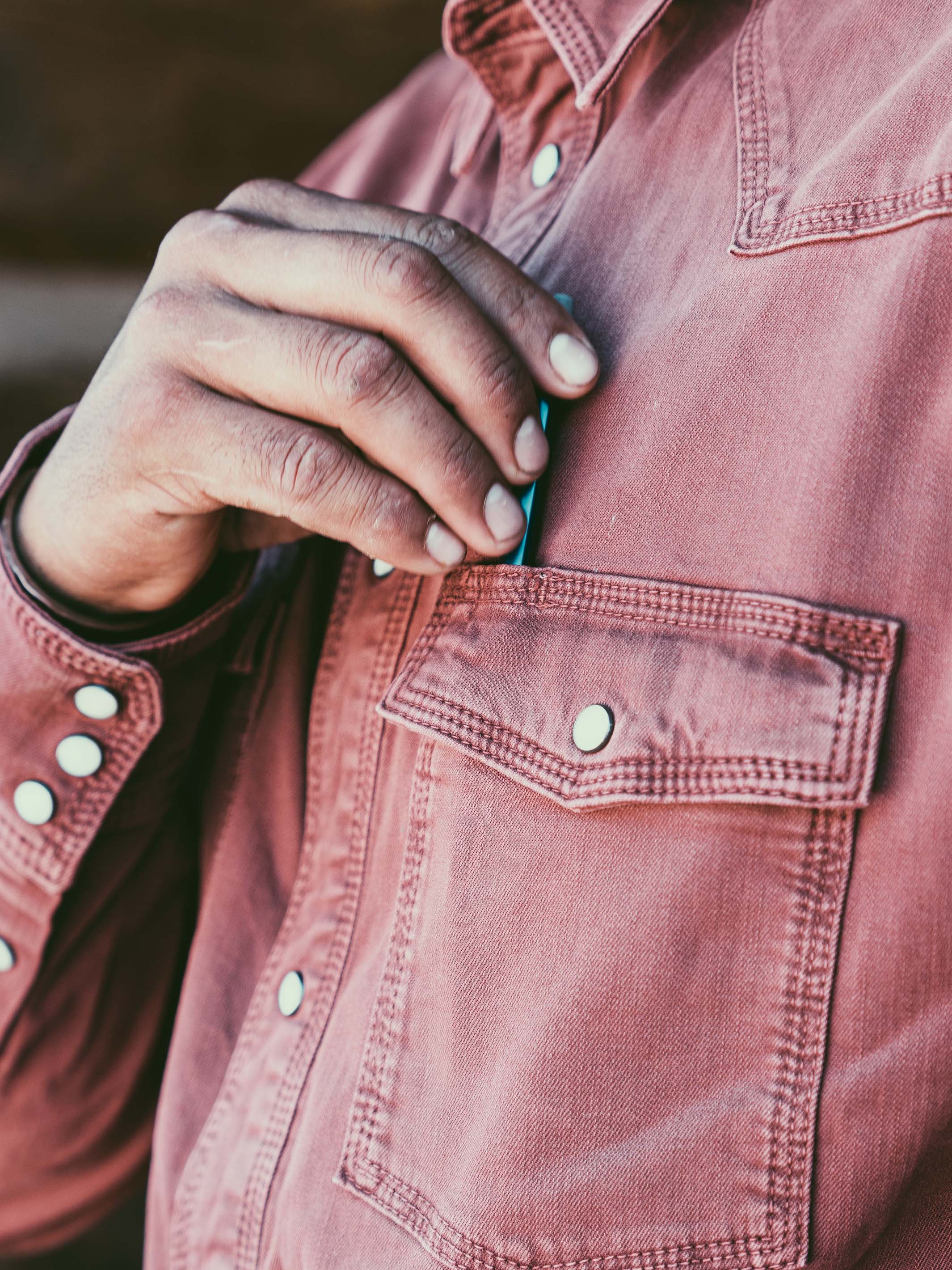 Western Denim Snap Shirt - Image 7