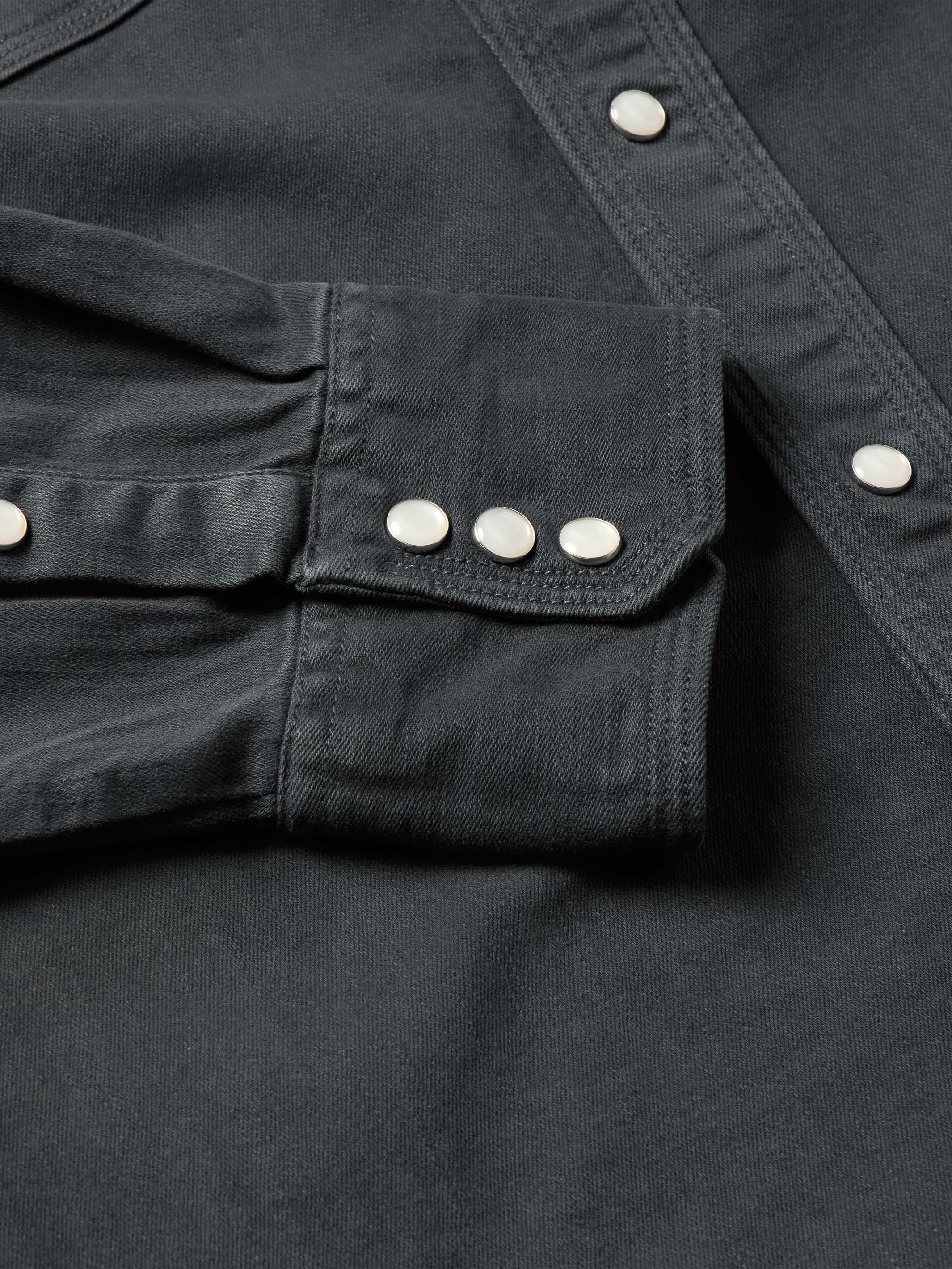 Western Denim Snap Shirt - Image 6