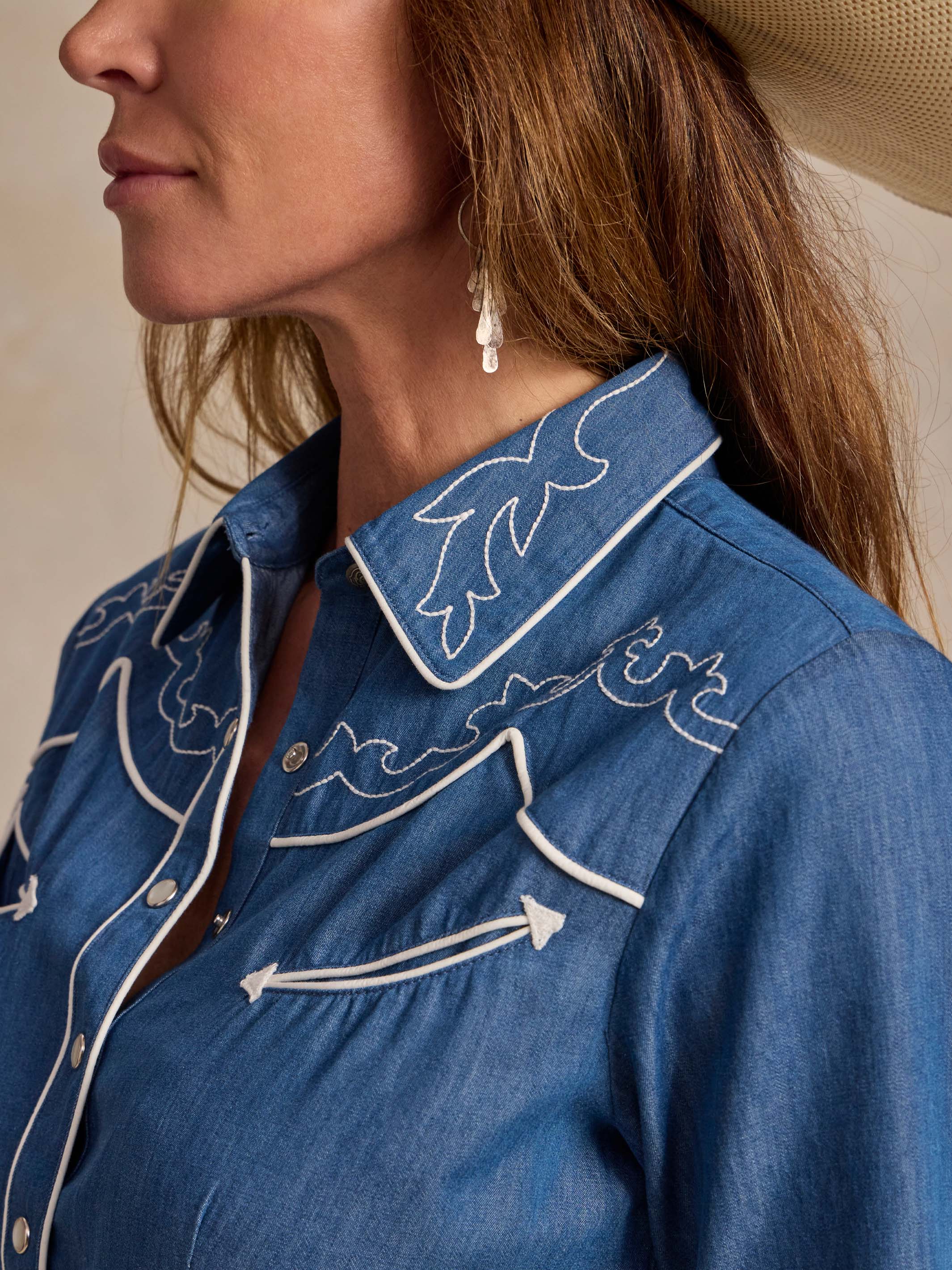 Women's Embroidered Dale Shirt - Image 8