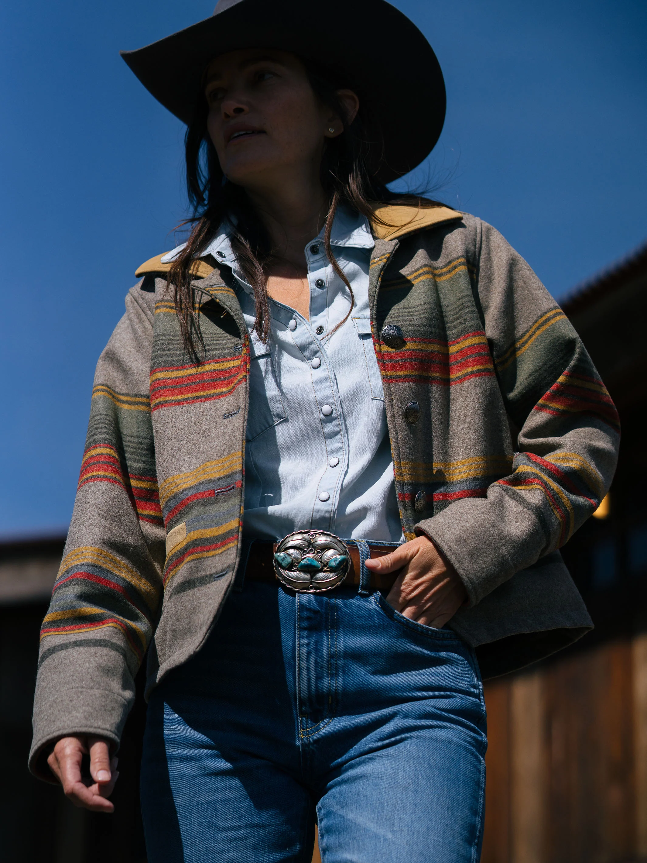 Women's Las Cruces Jacket With Leather Collar - Image 10