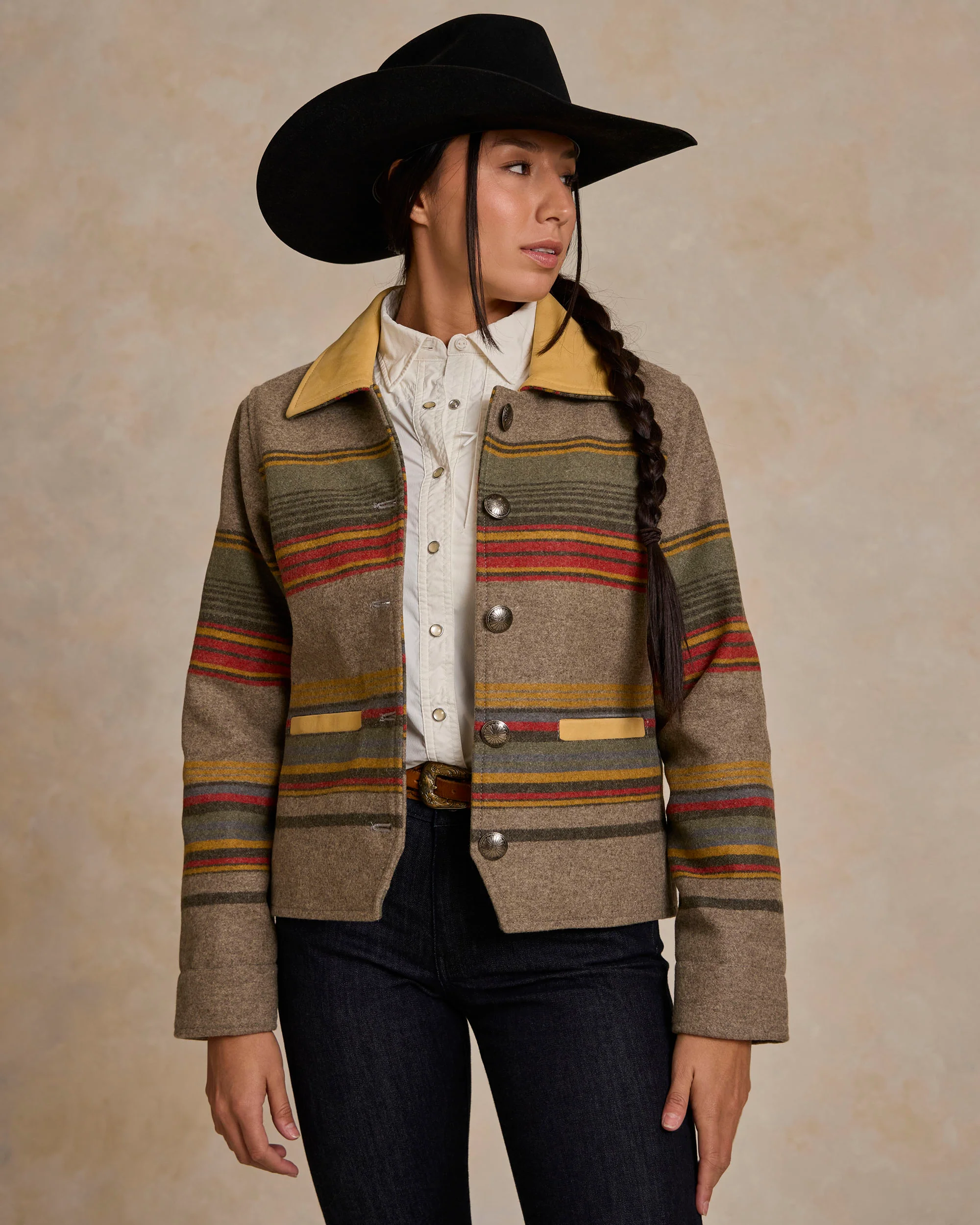 Women's Las Cruces Jacket With Leather Collar - Image 19