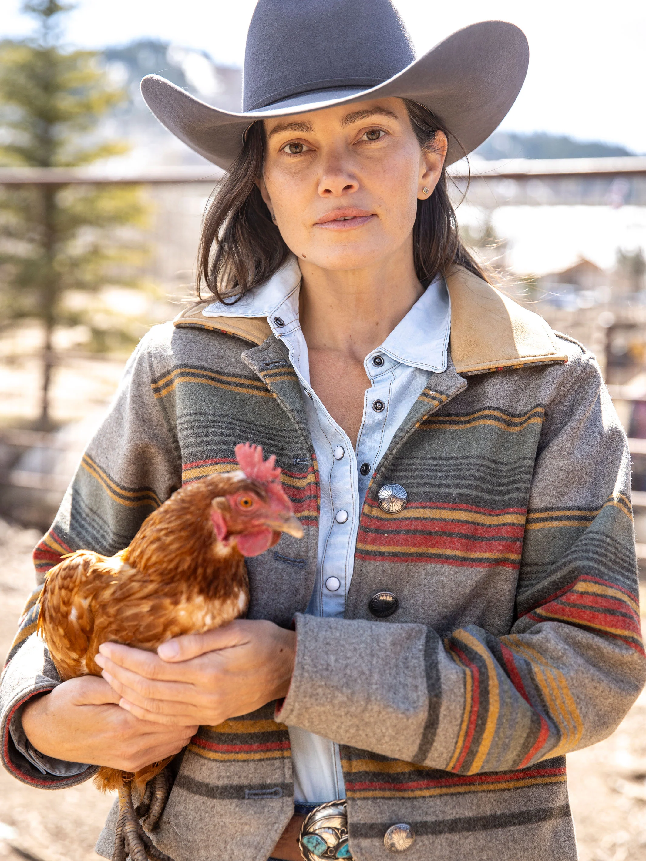 Women's Las Cruces Jacket With Leather Collar - Image 3