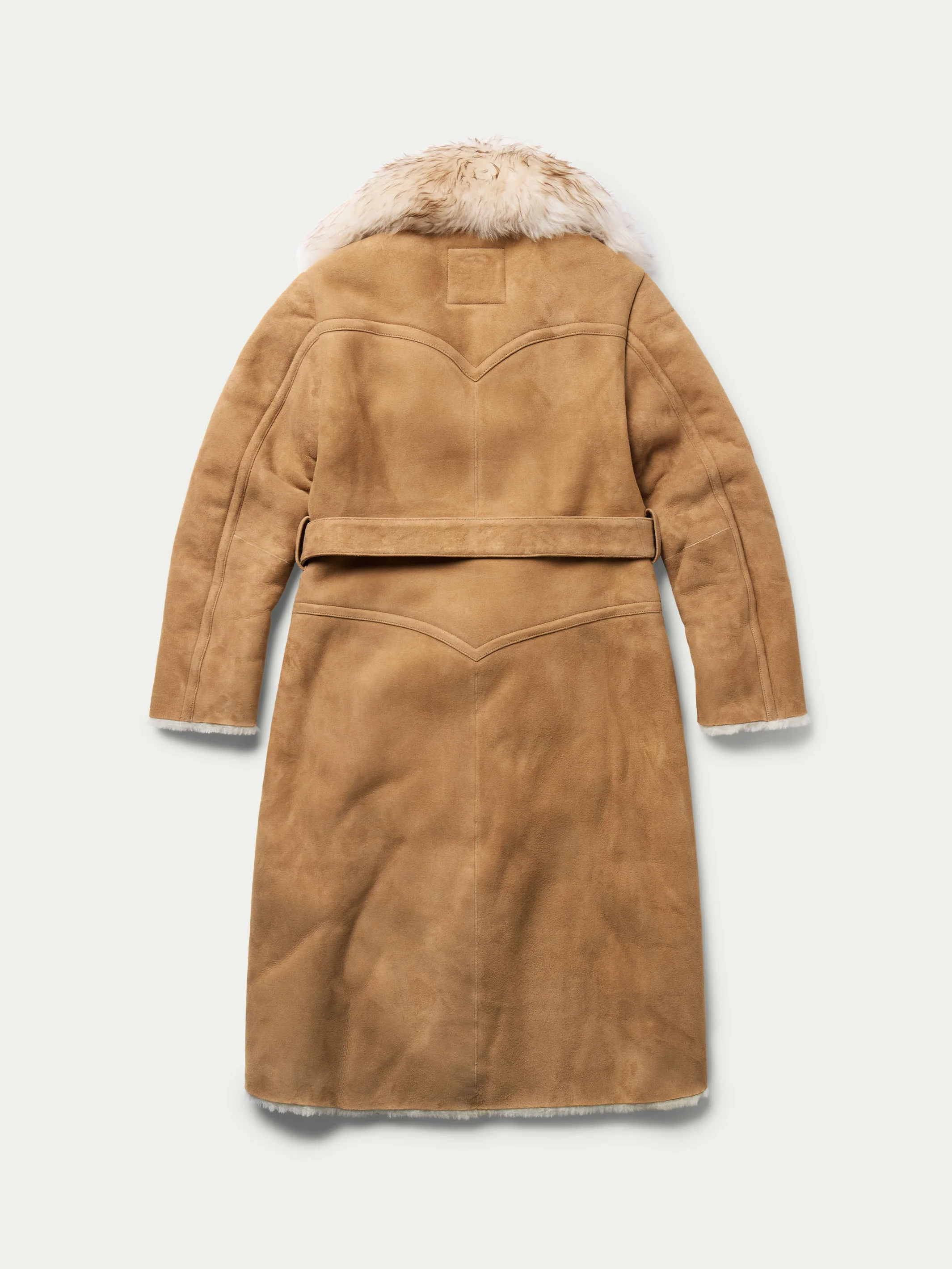Women's Long Shearling Coat - Image 12