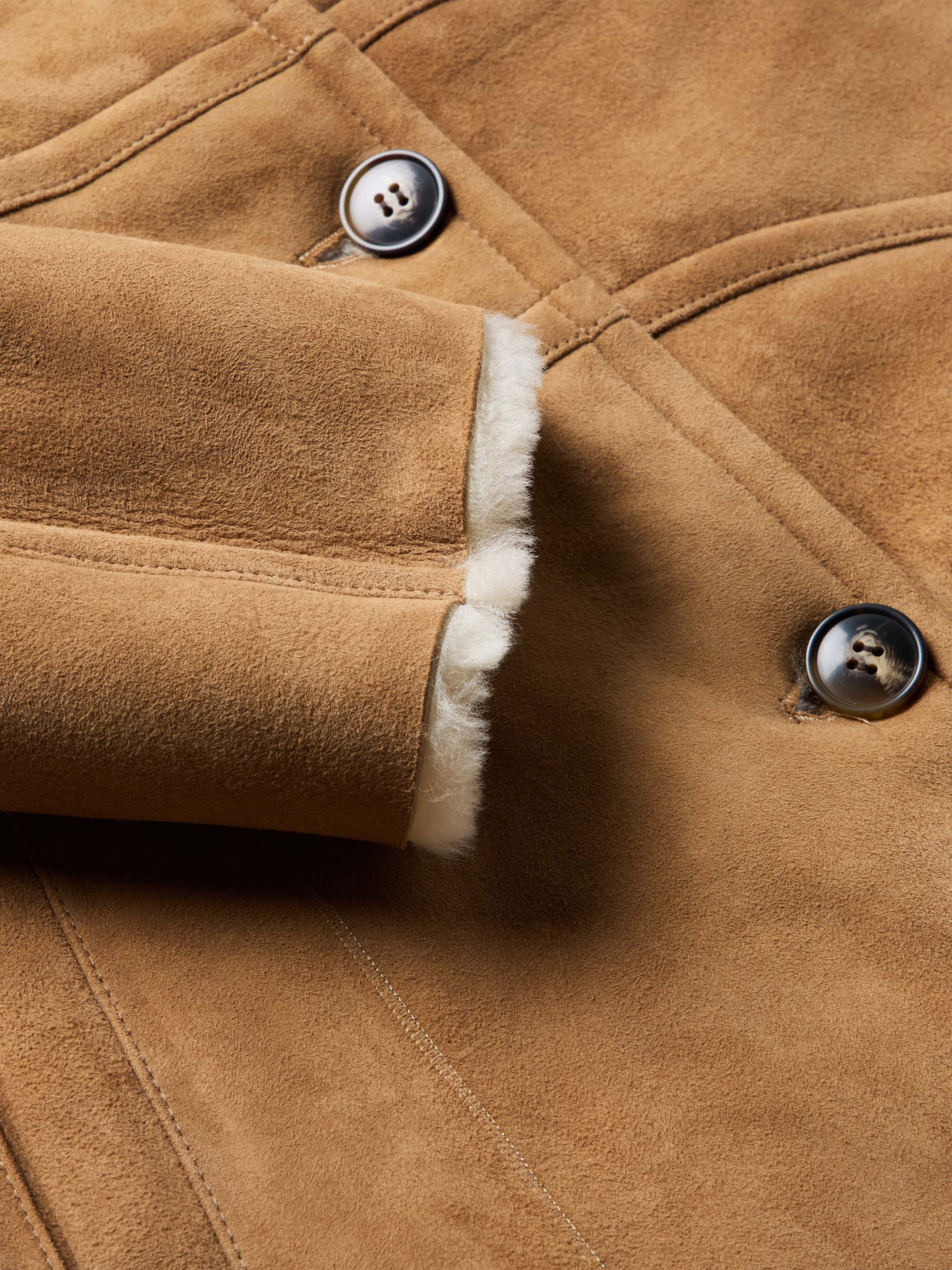 Women's Long Shearling Coat - Image 14