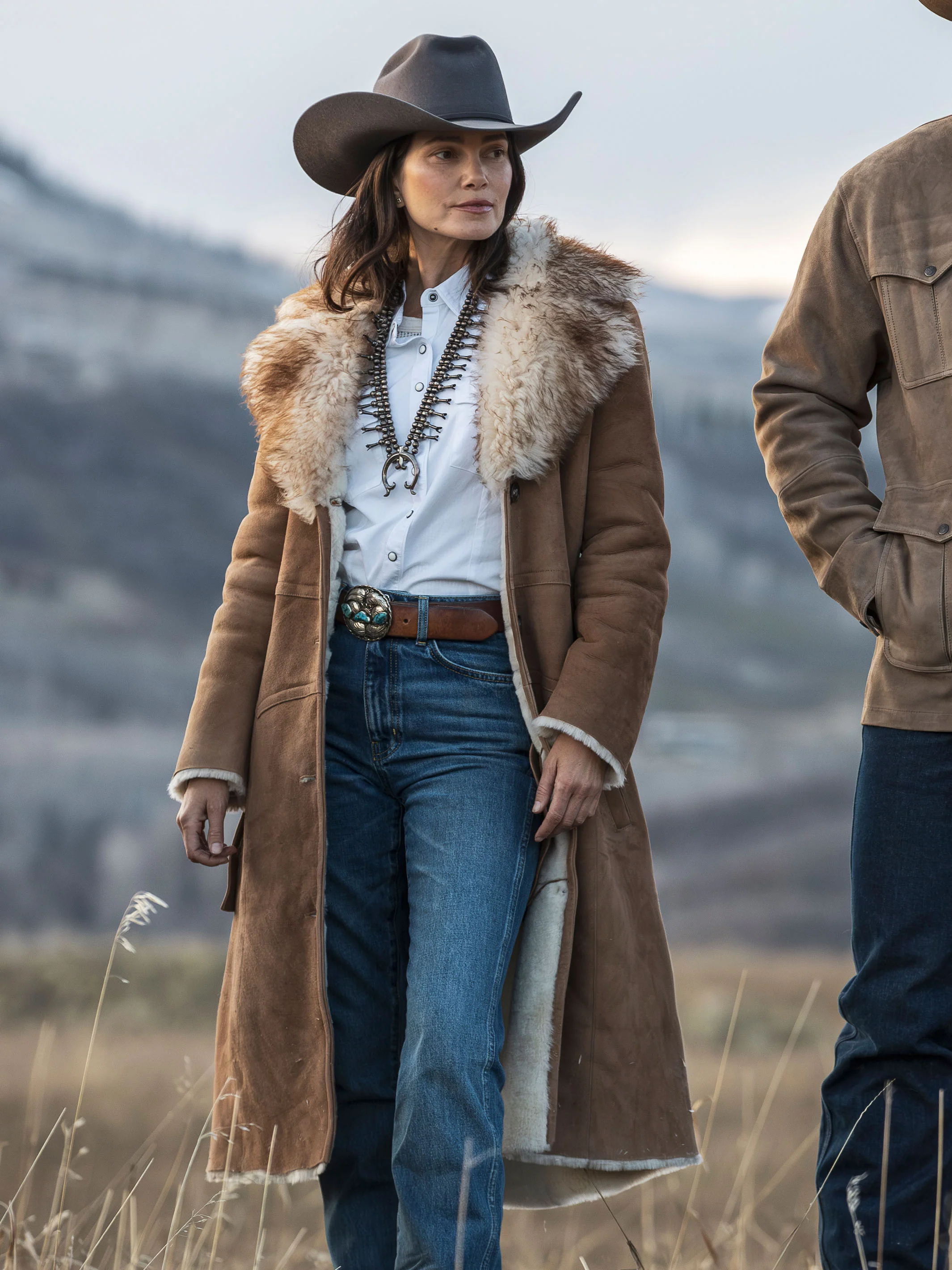 Women's Long Shearling Coat - Image 8