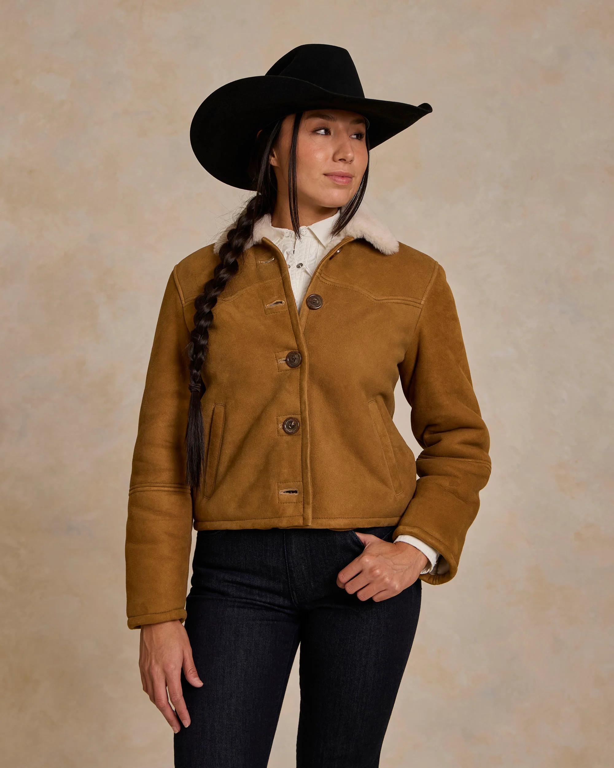Women's Shearling Jacket - Image 10