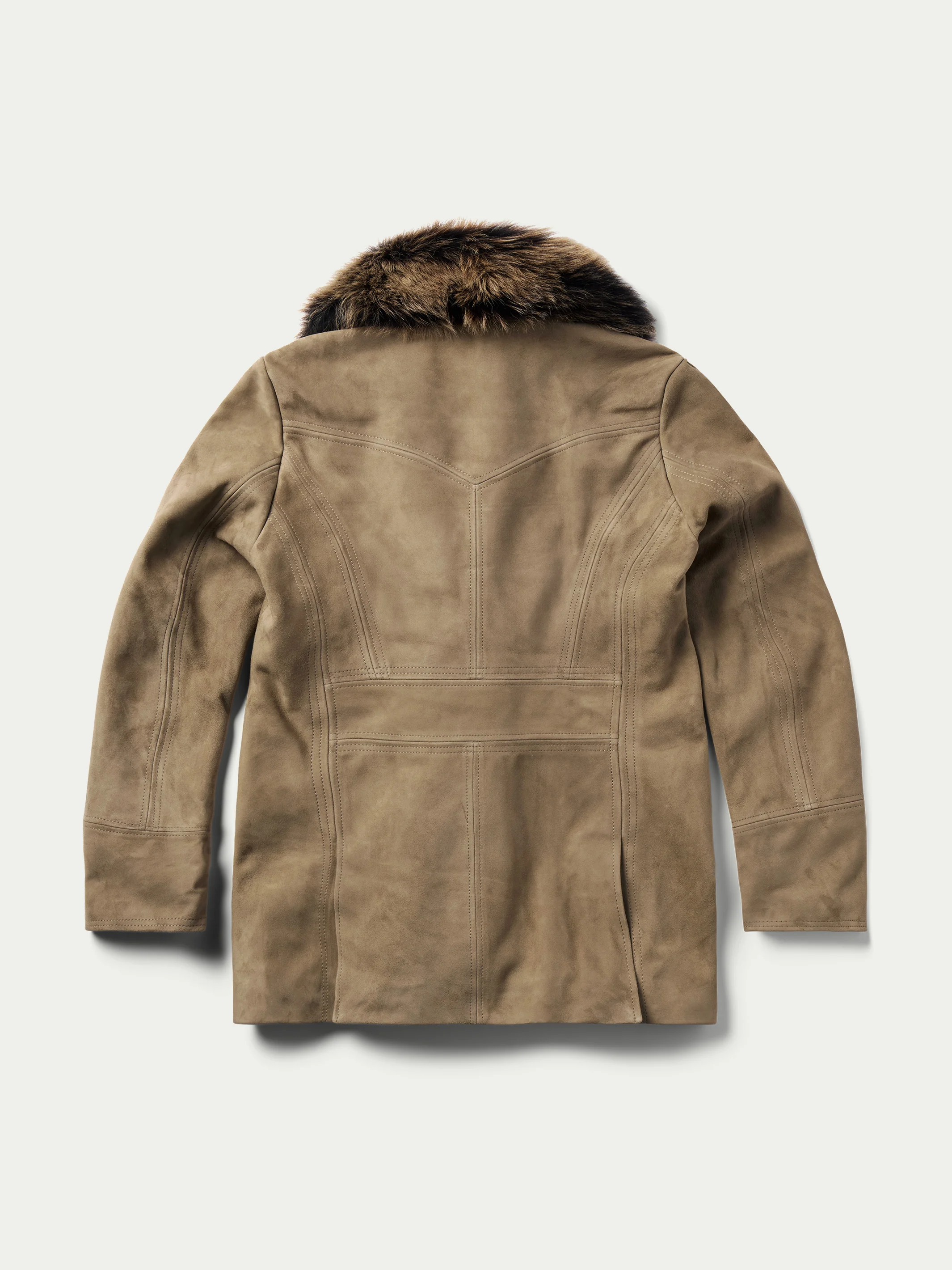 Women's Suede Coat With Toscana Shearling Collar - Image 13