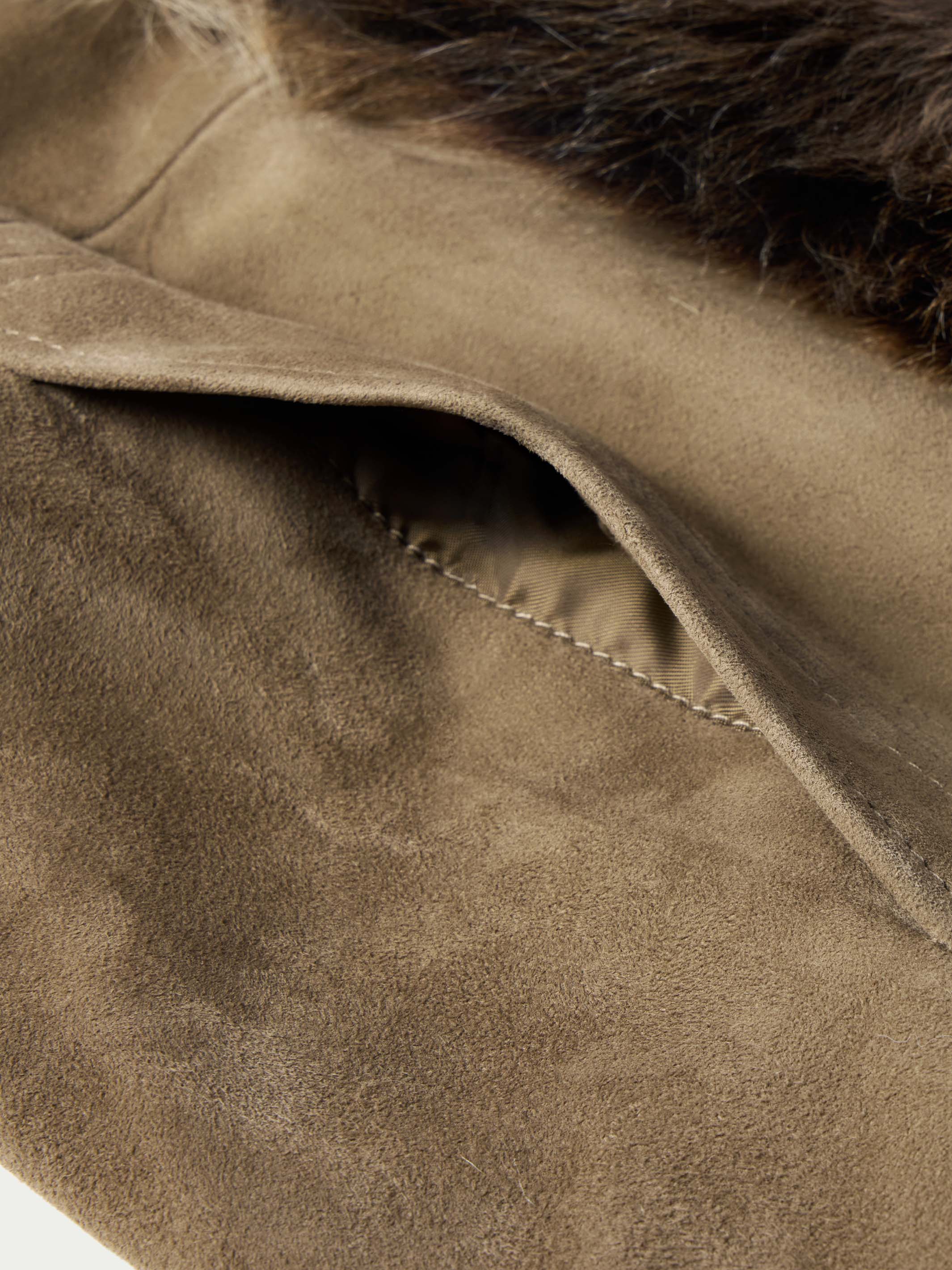 Women's Suede Coat With Toscana Shearling Collar - Image 17
