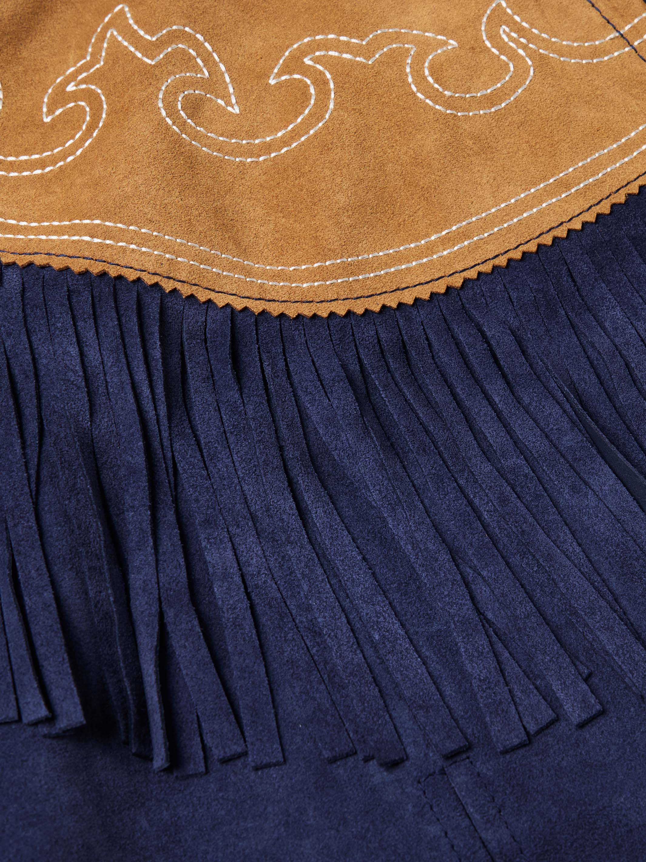 Women's Suede Fringe Cape - Image 12