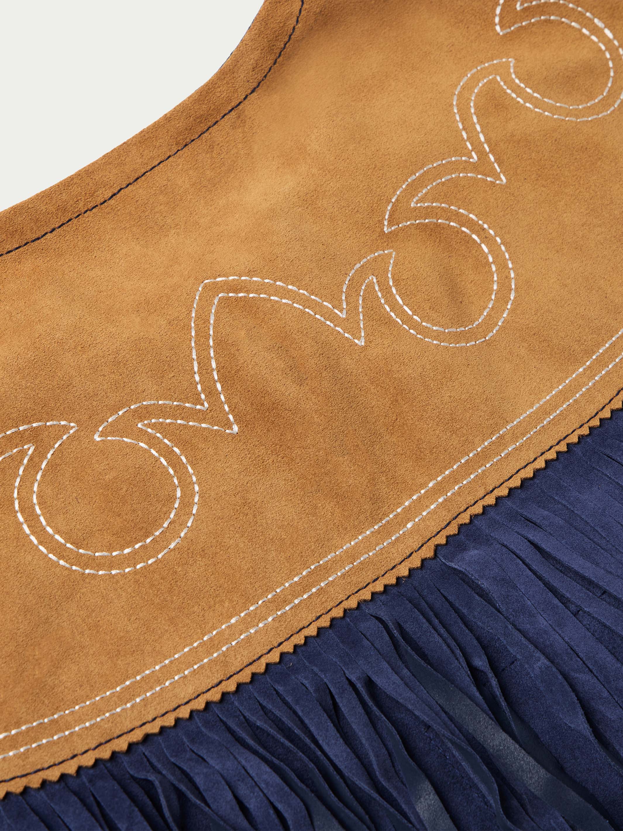 Women's Suede Fringe Cape - Image 15