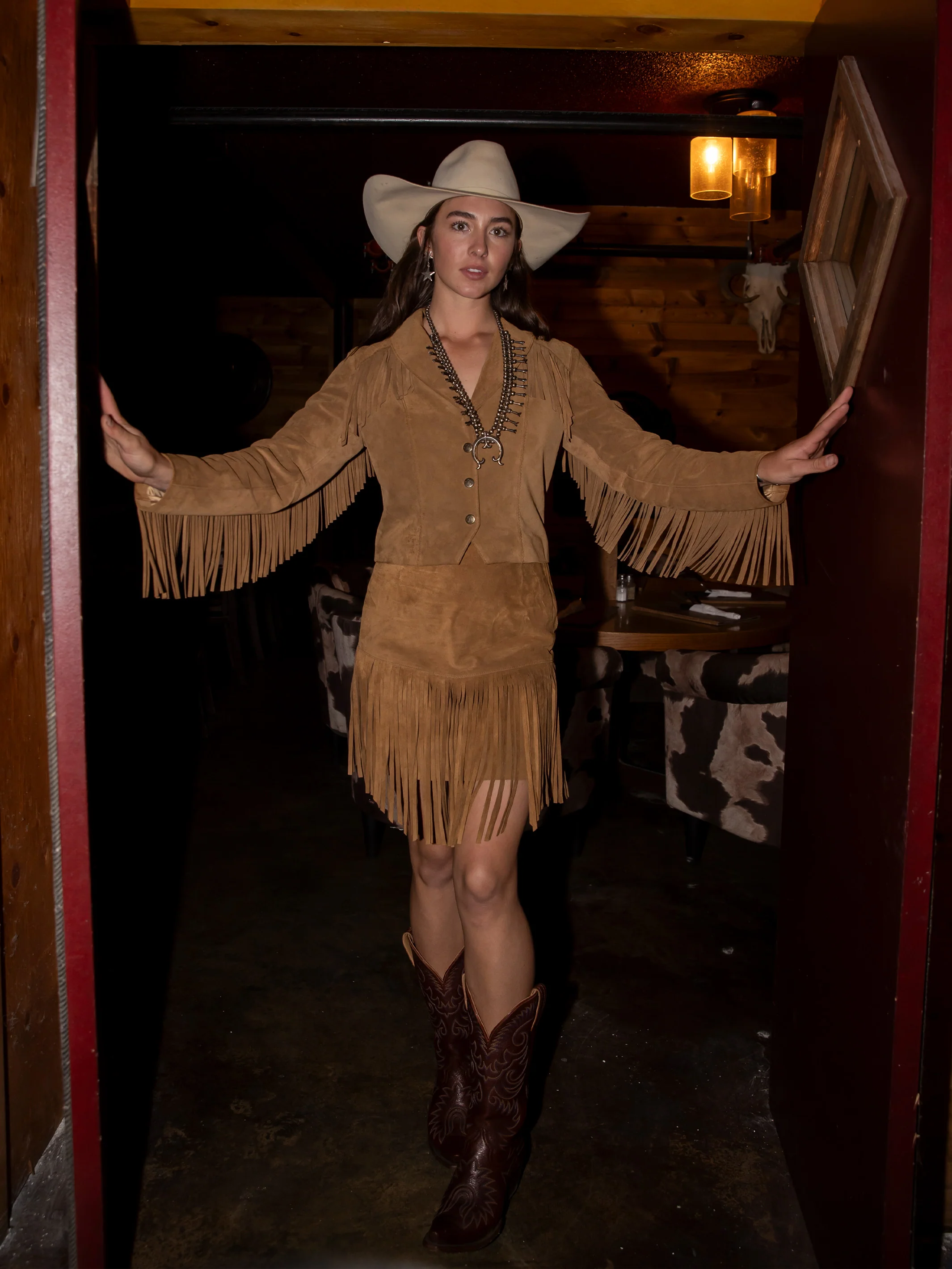 Women's Suede Fringe Jacket - Image 6