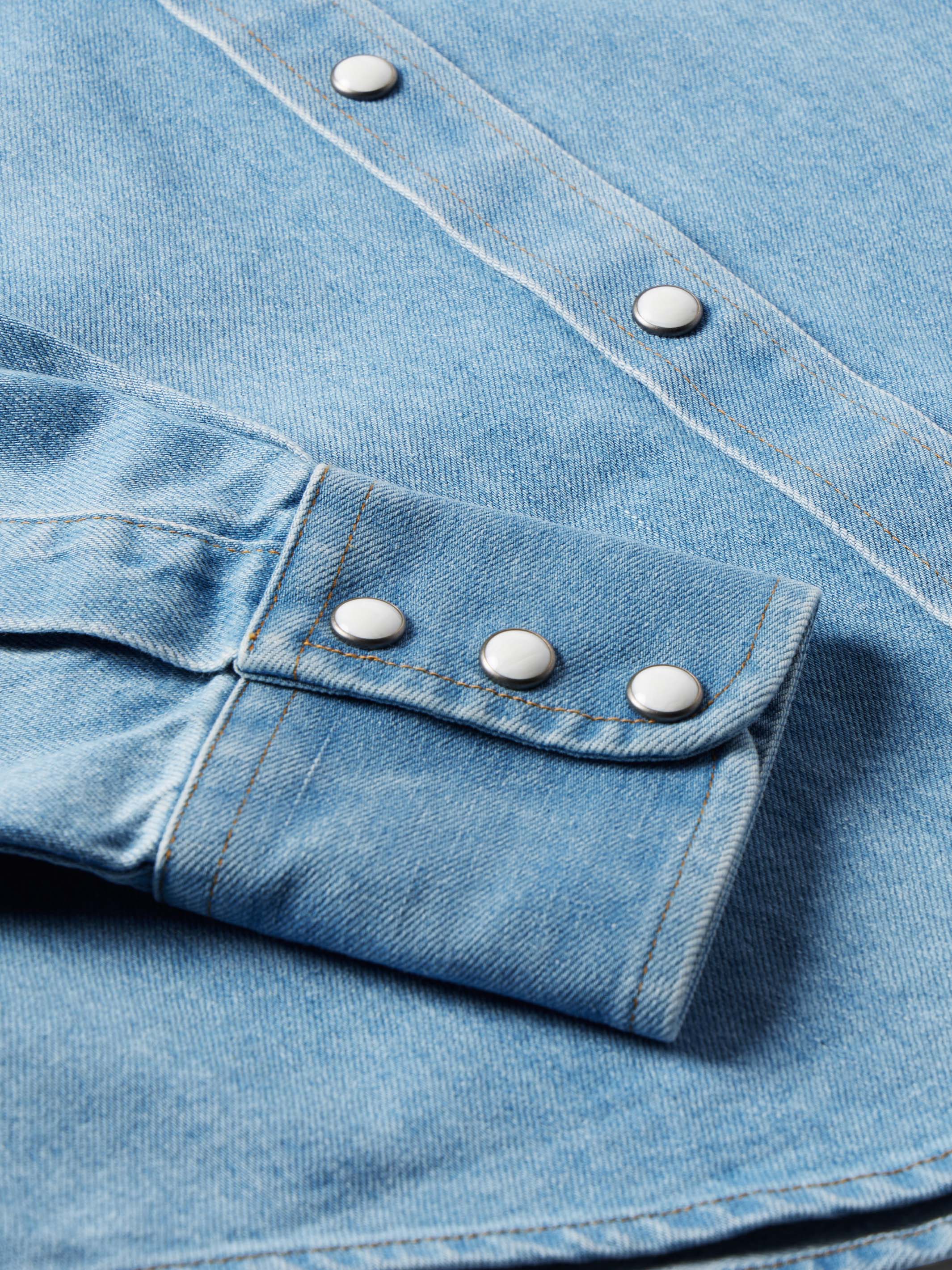 Women's Western Denim Pearl Snap - Image 13