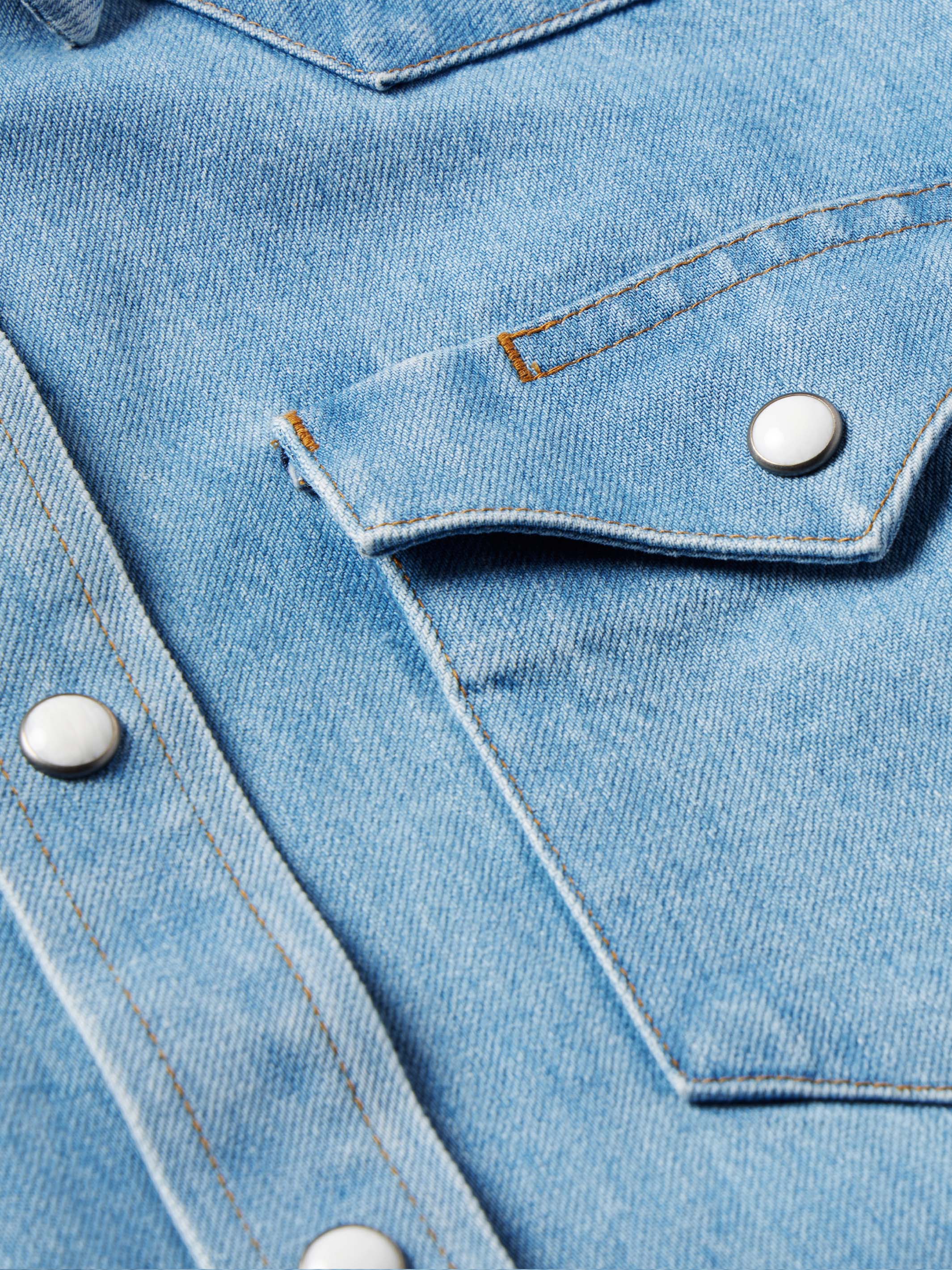 Women's Western Denim Pearl Snap - Image 15