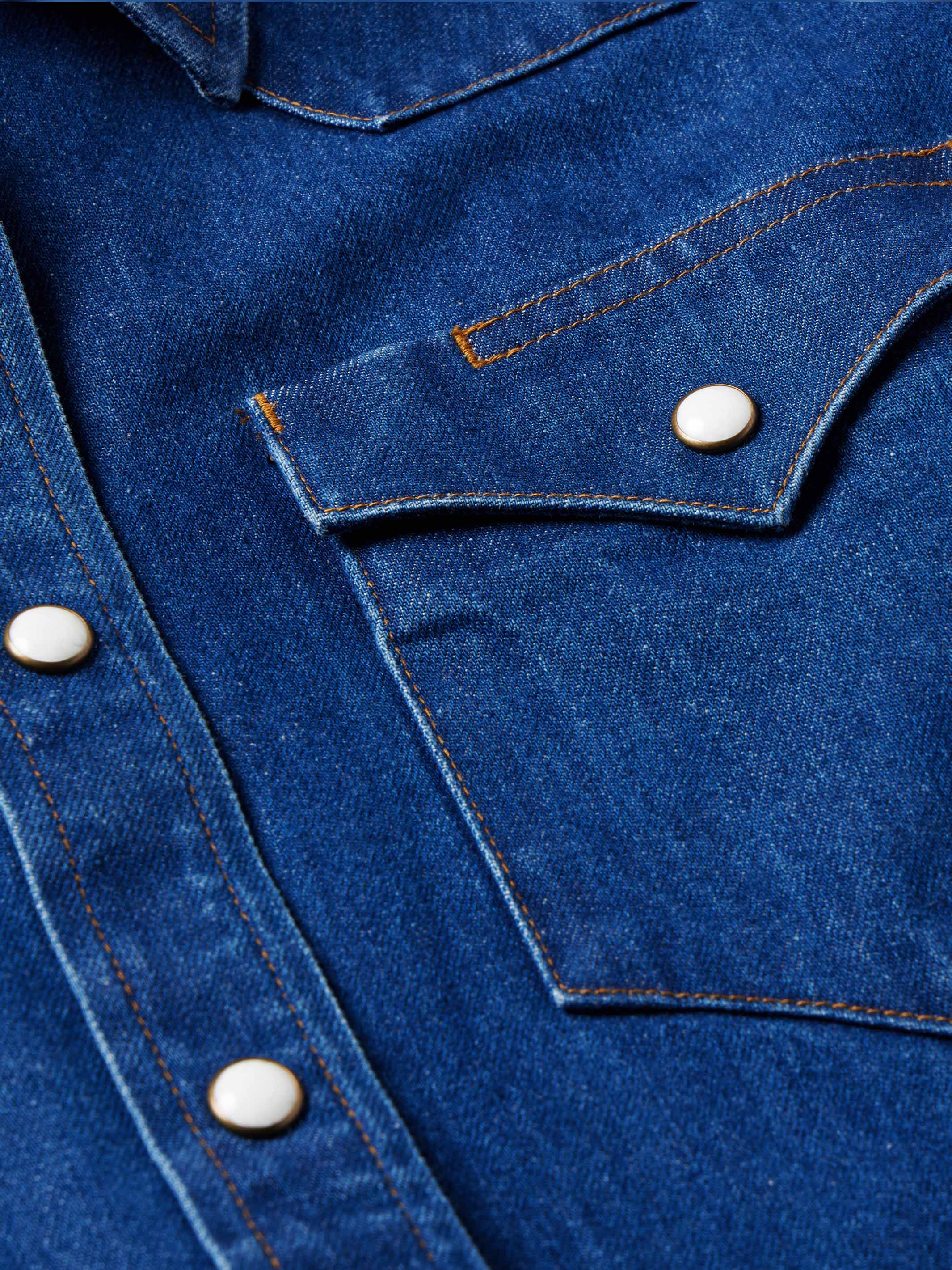 Women's Western Denim Pearl Snap - Image 15