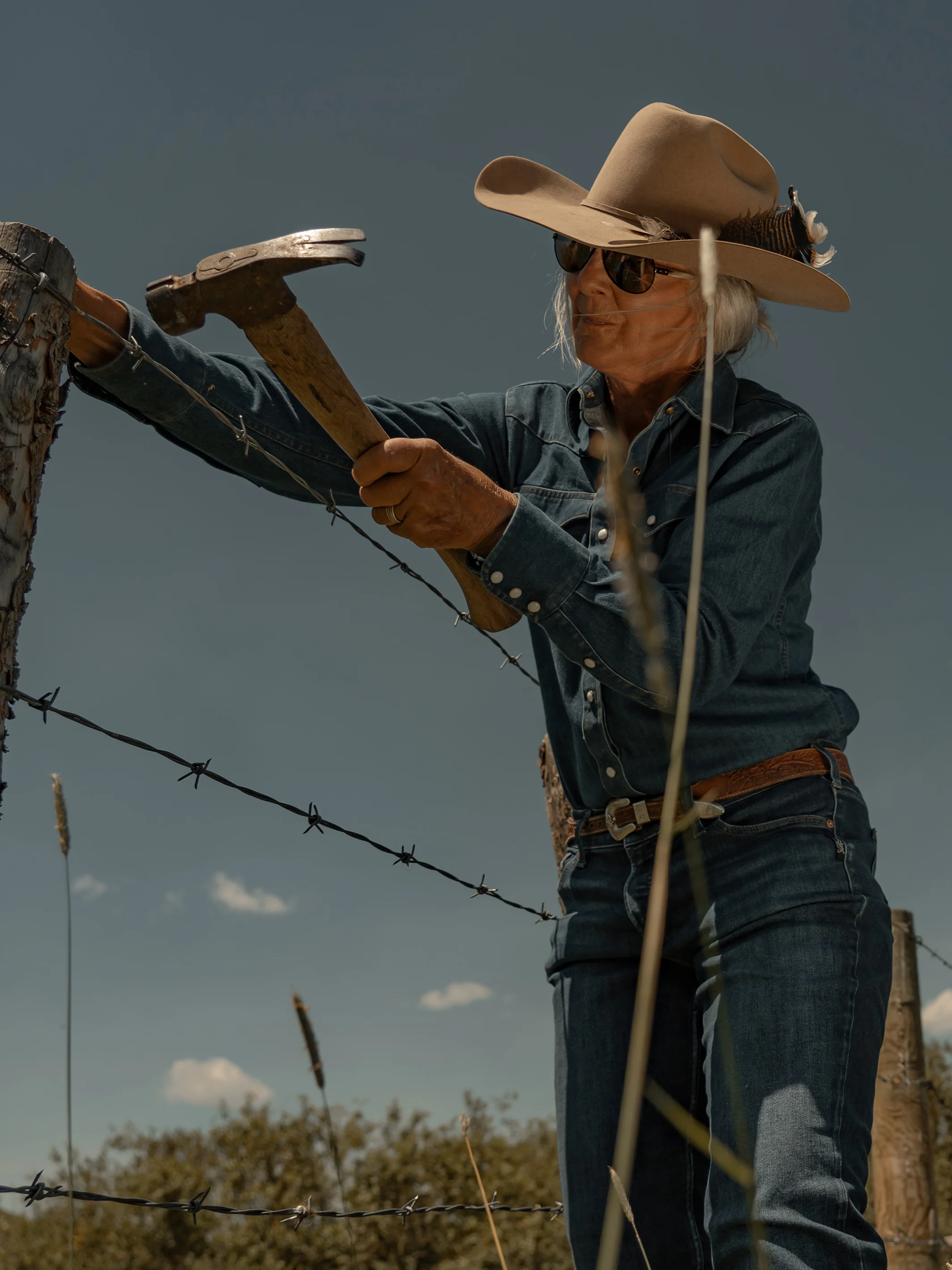 Women's Western Denim Pearl Snap - Image 6