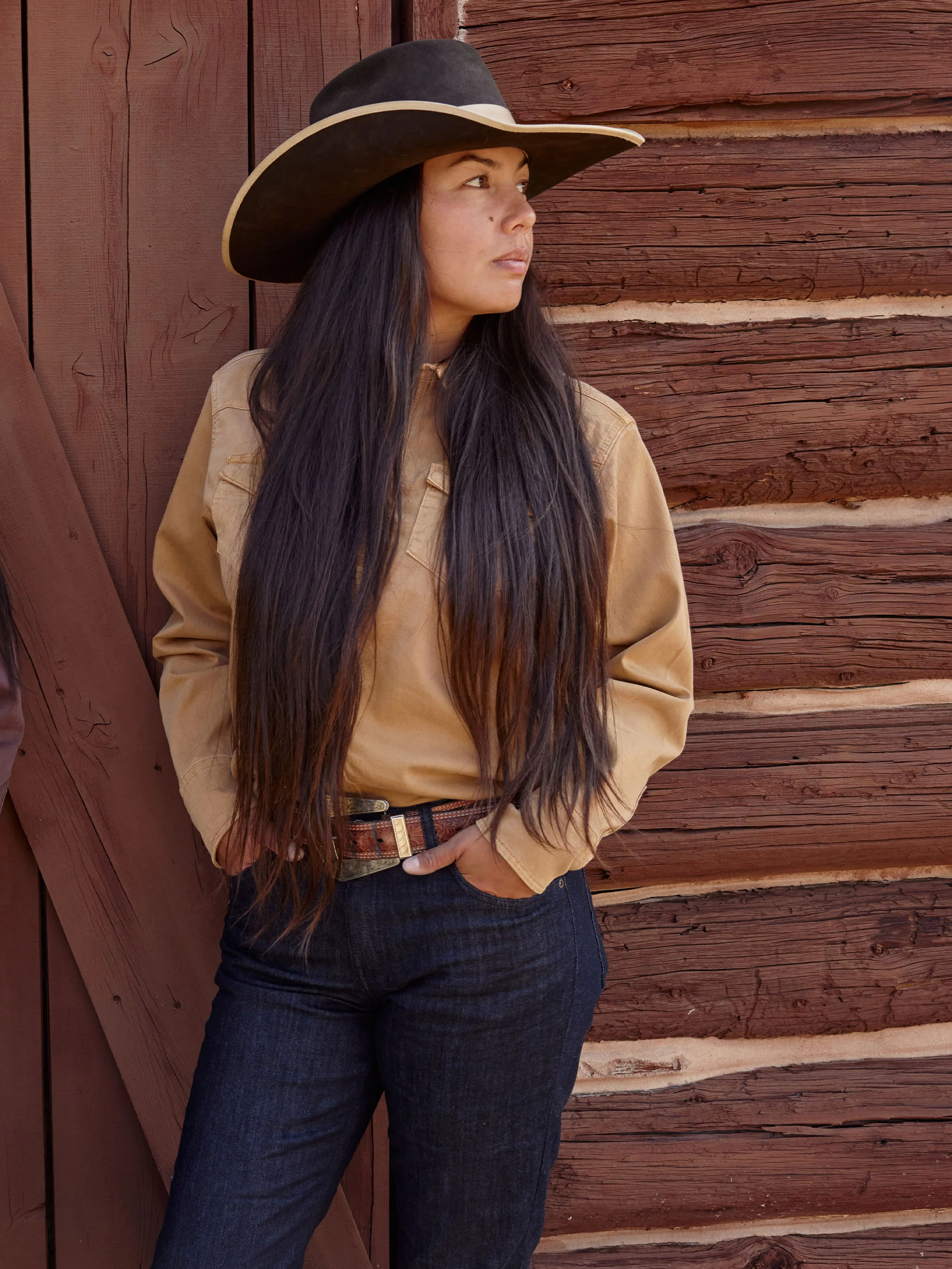 Women's Western Denim Snap Shirt - Image 5