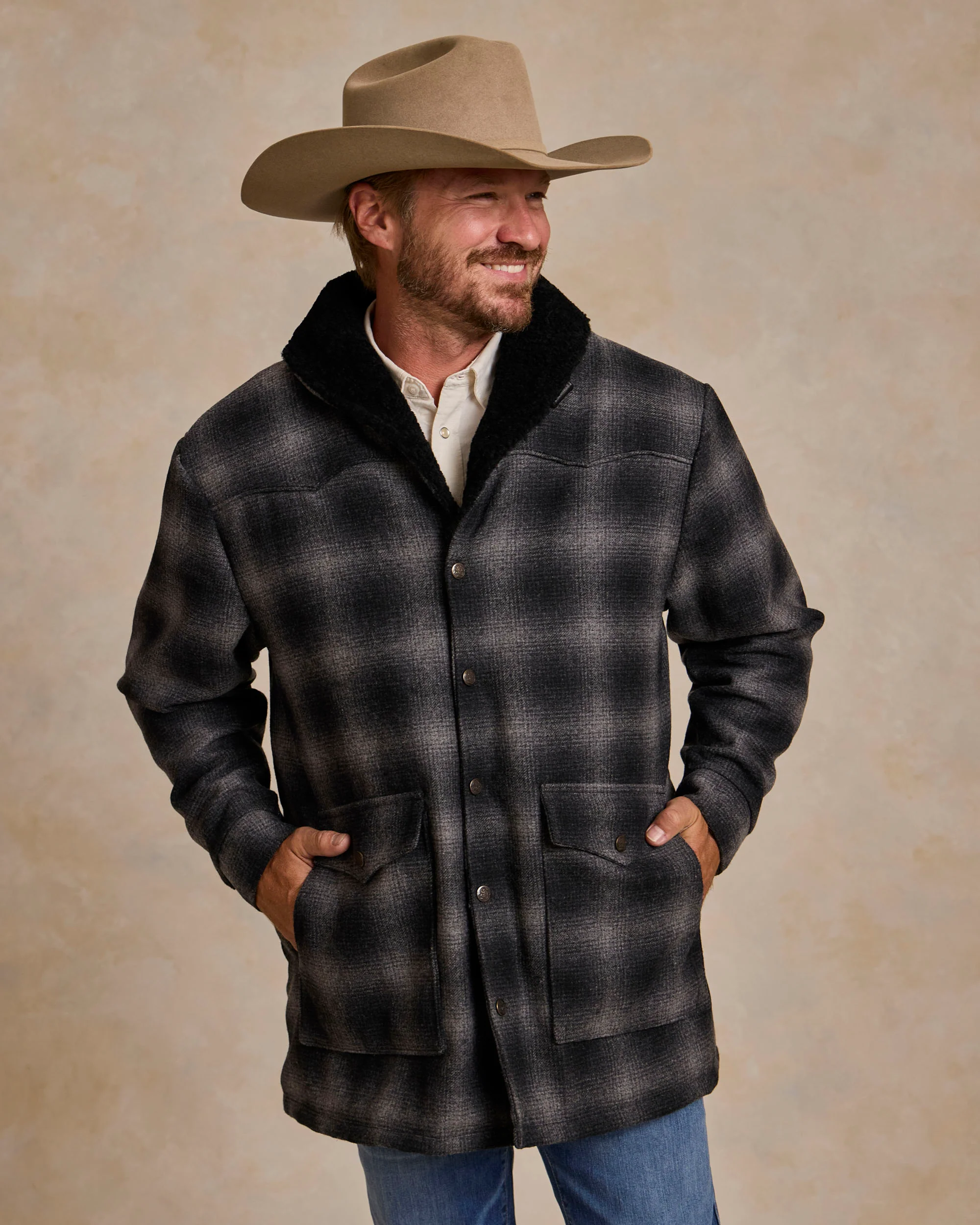 Wool Coat With Shearling Collar - Image 4